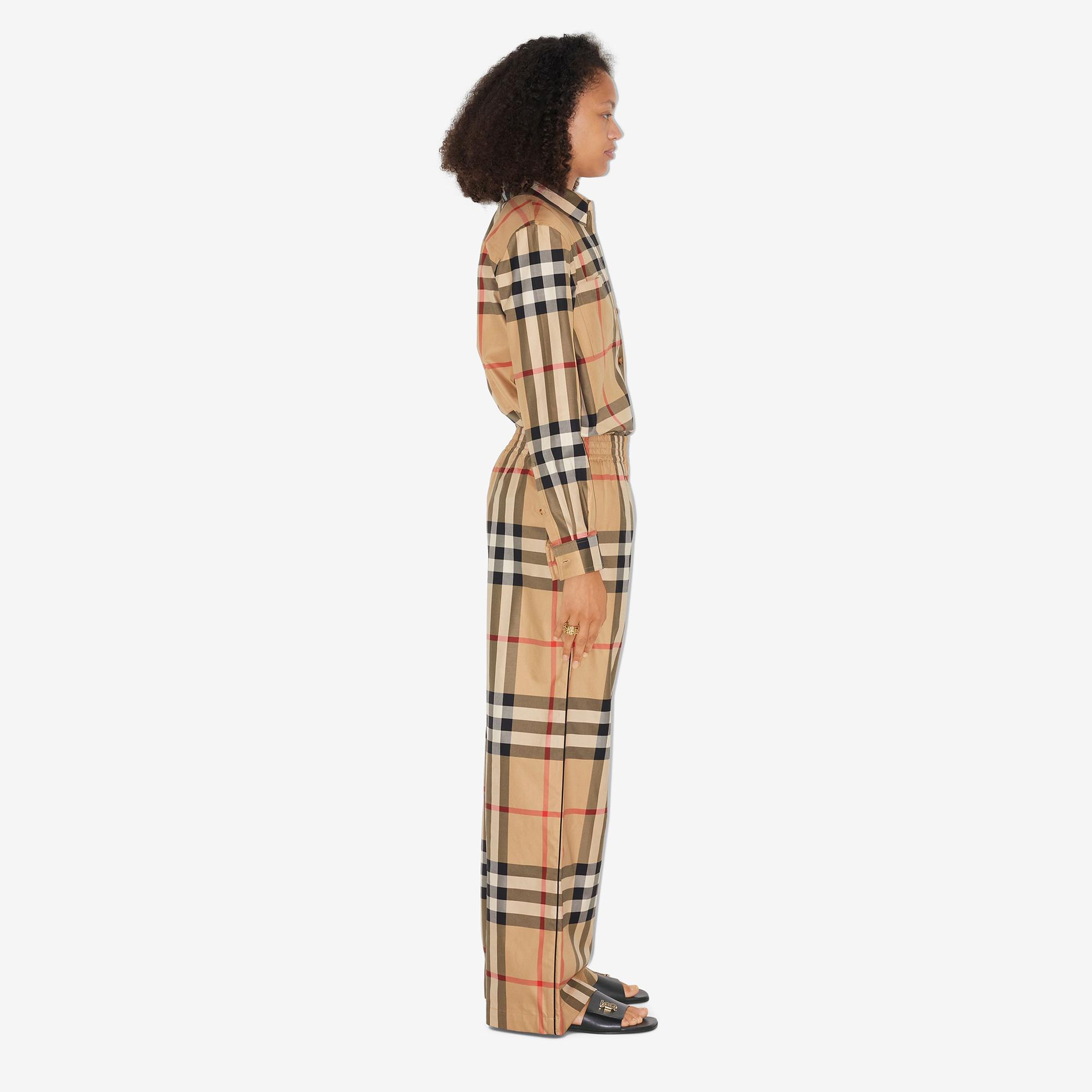 Burberry Ariane Cotton Kadın Bej Pantolon