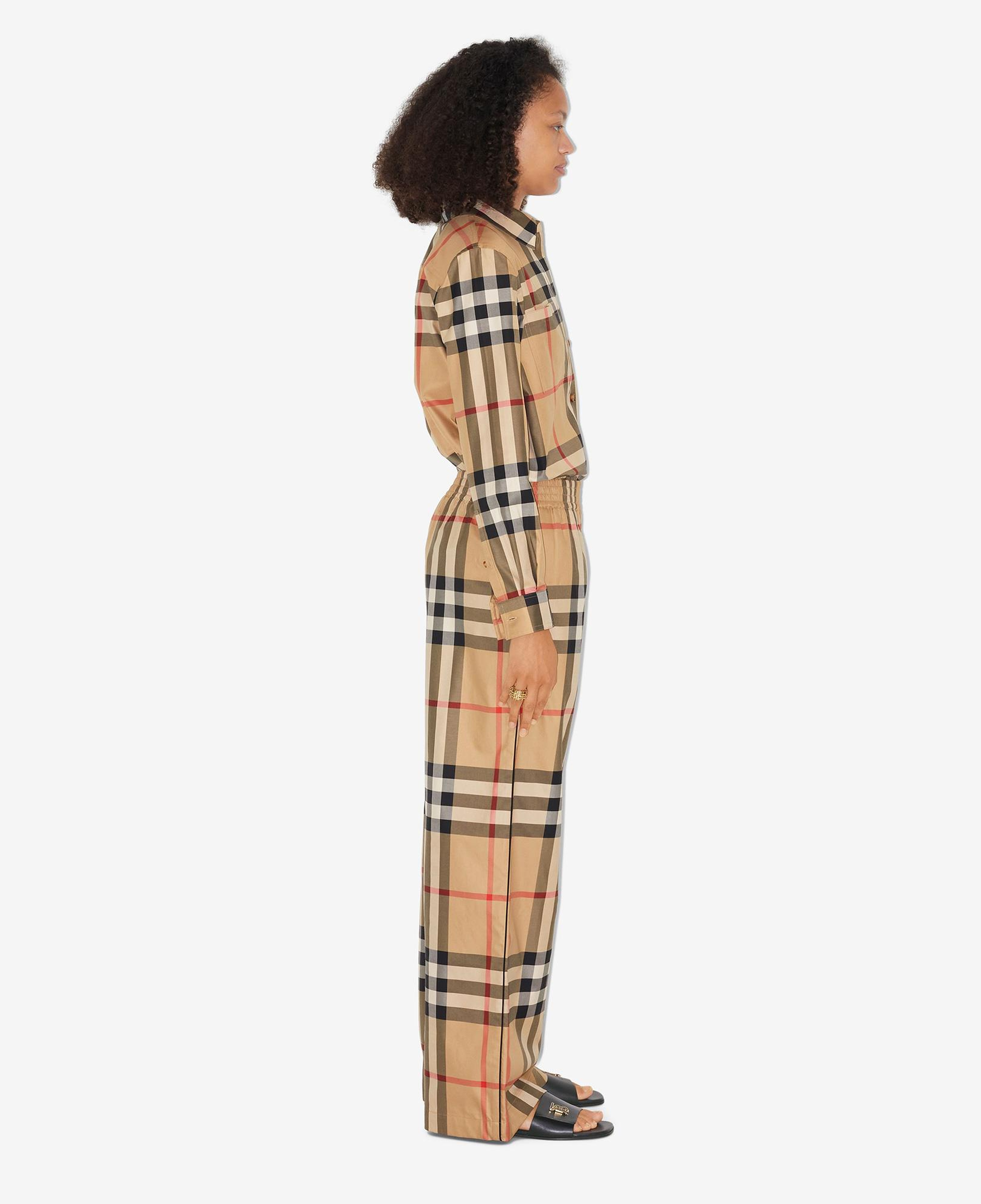 Burberry Ariane Cotton Kadın Bej Pantolon