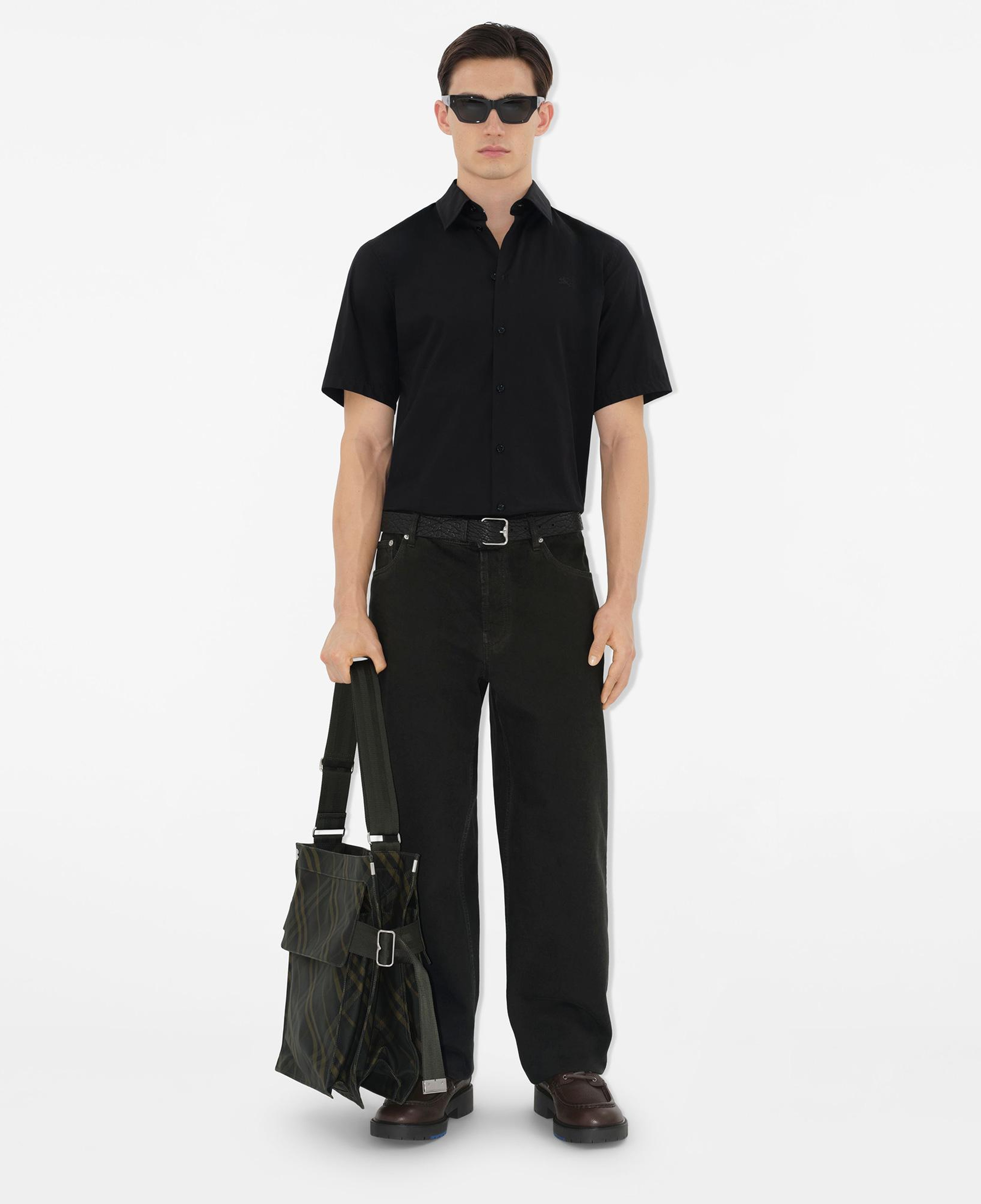 Burberry Ros Slim Fit Cotton Erkek Siyah Gömlek
