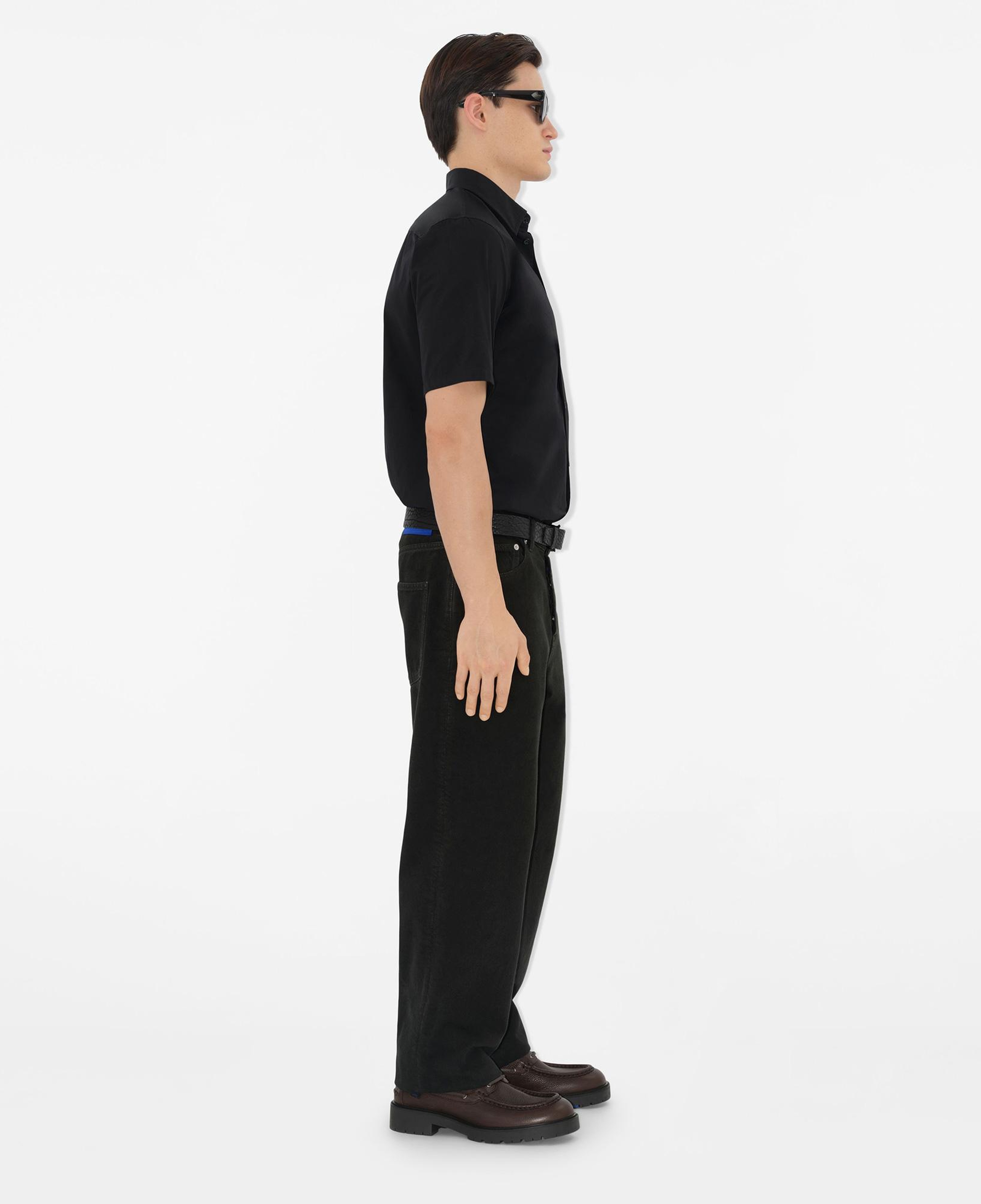 Burberry Ros Slim Fit Cotton Erkek Siyah Gömlek