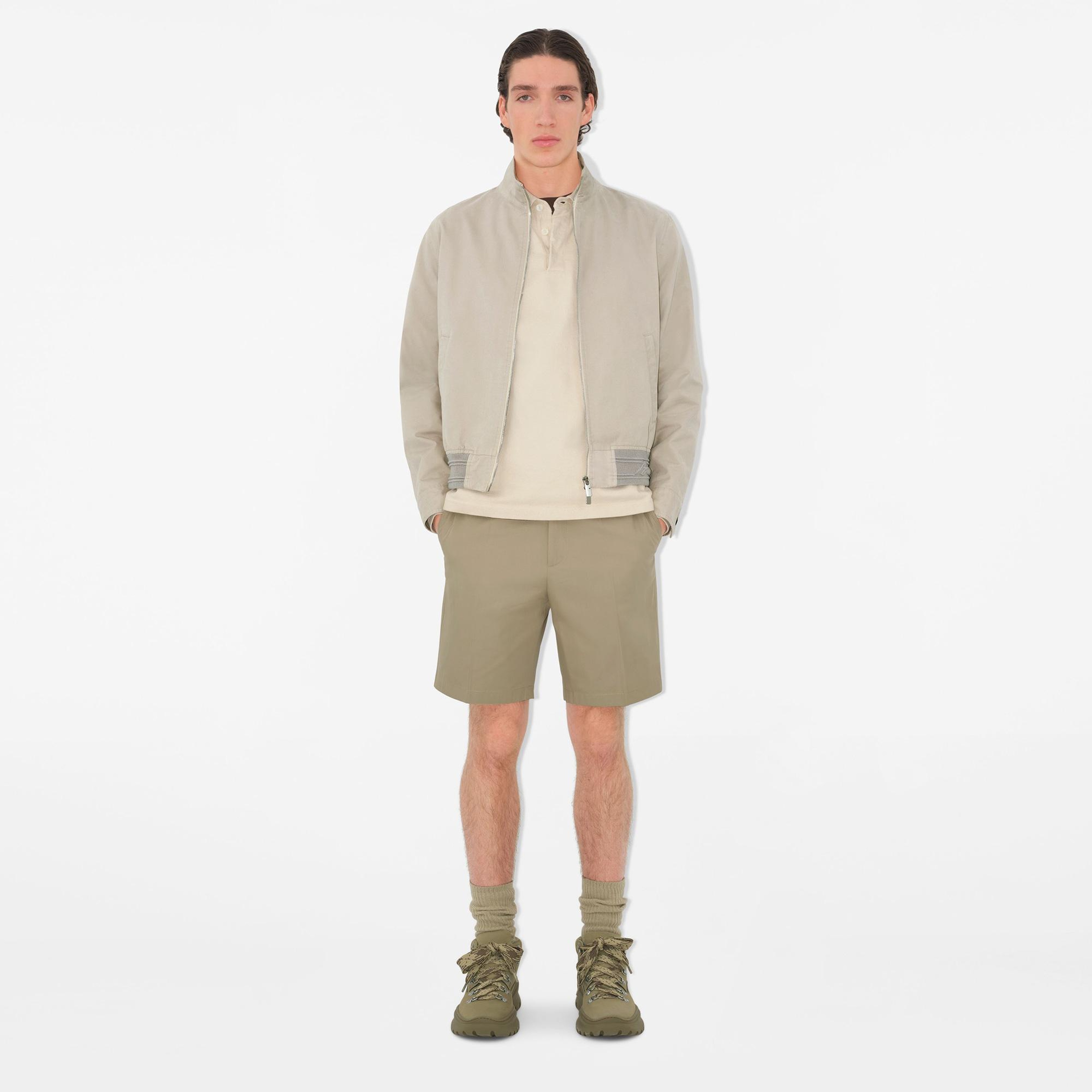 Burberry Pan Cotton Chino Erkek Haki Şort