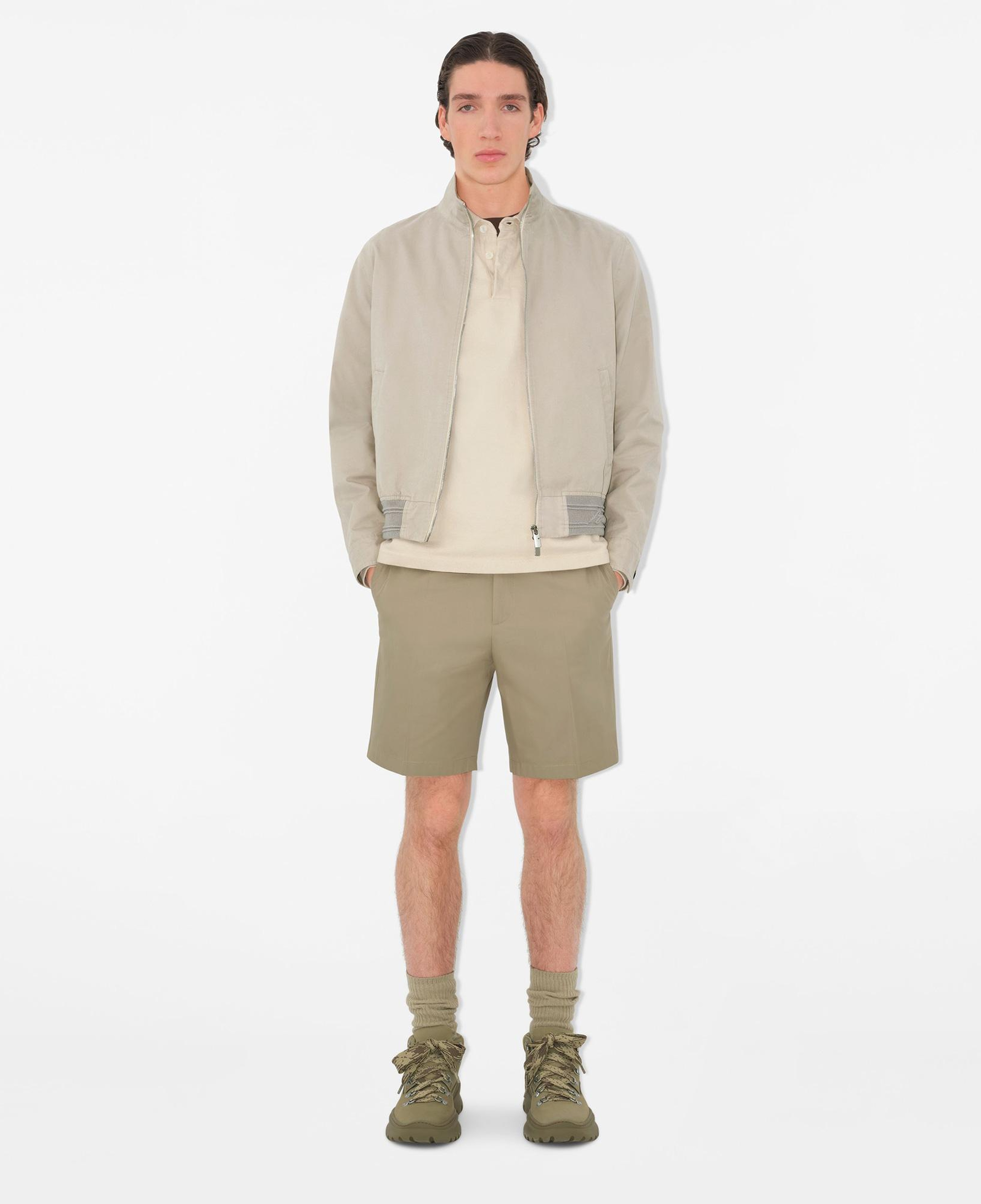 Burberry Pan Cotton Chino Erkek Haki Şort