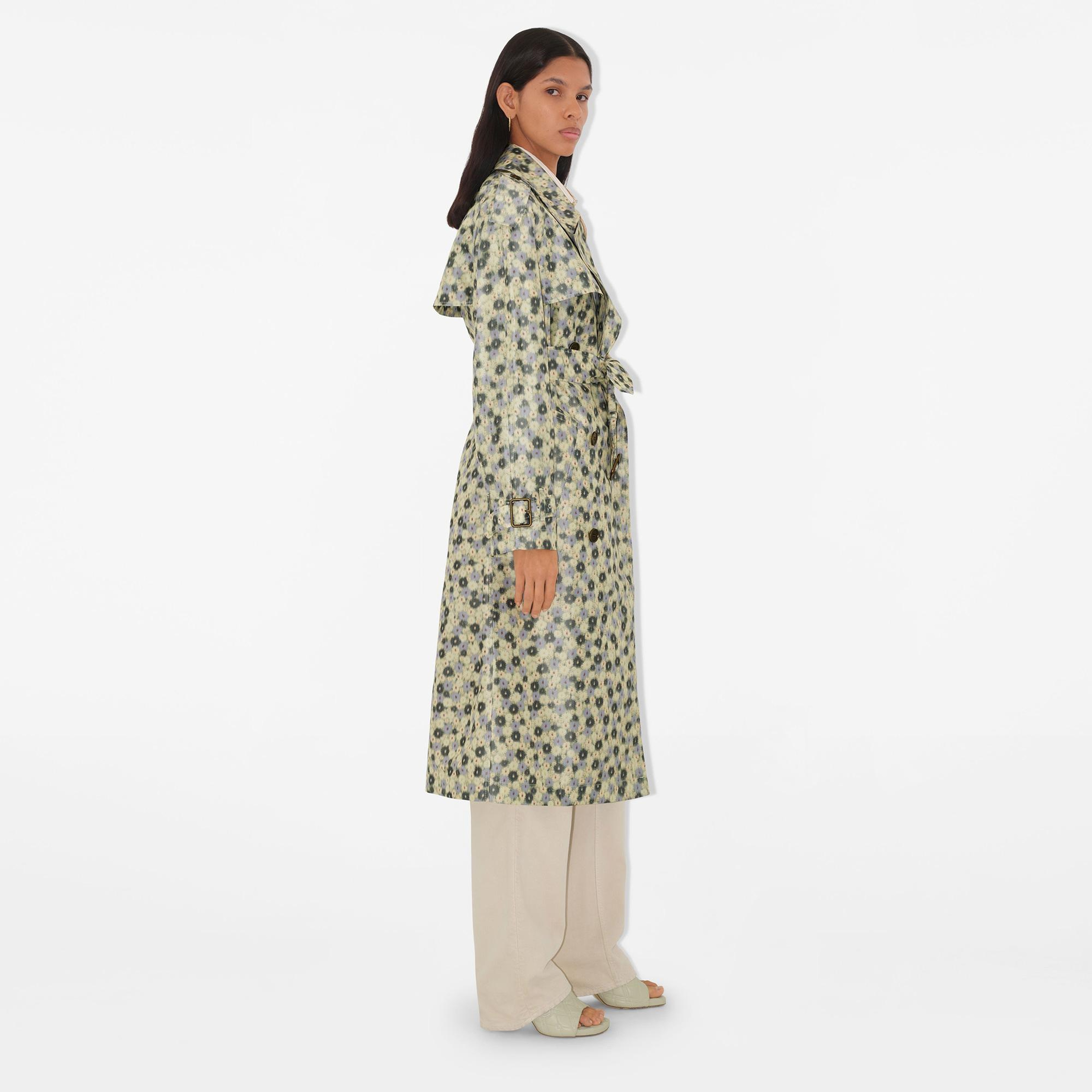 Burberry Cas Long Daisy Lightweight Kadın Sarı Trençkot