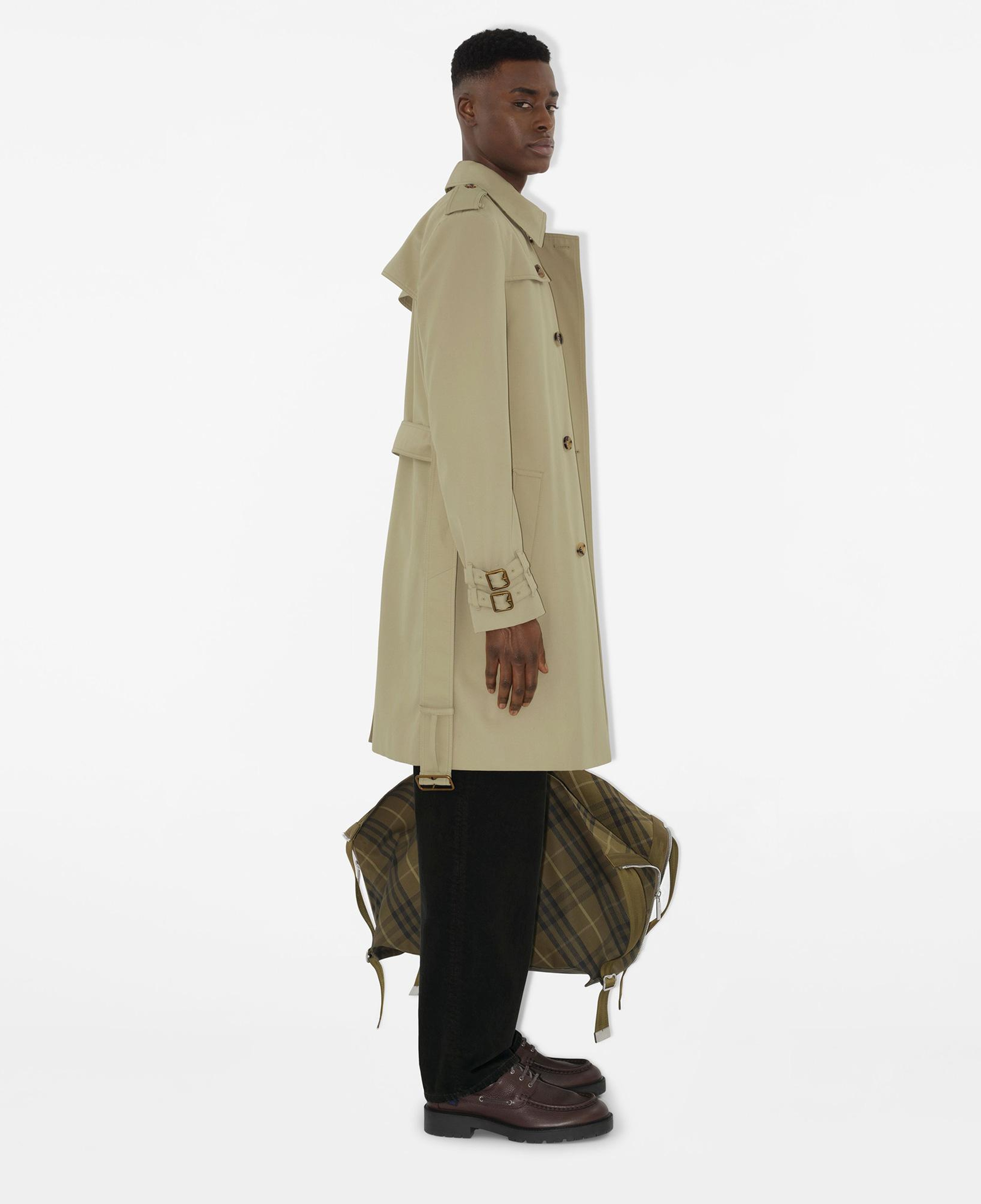 Burberry Cas Mid-Length Gabardine Erkek Haki Trençkot