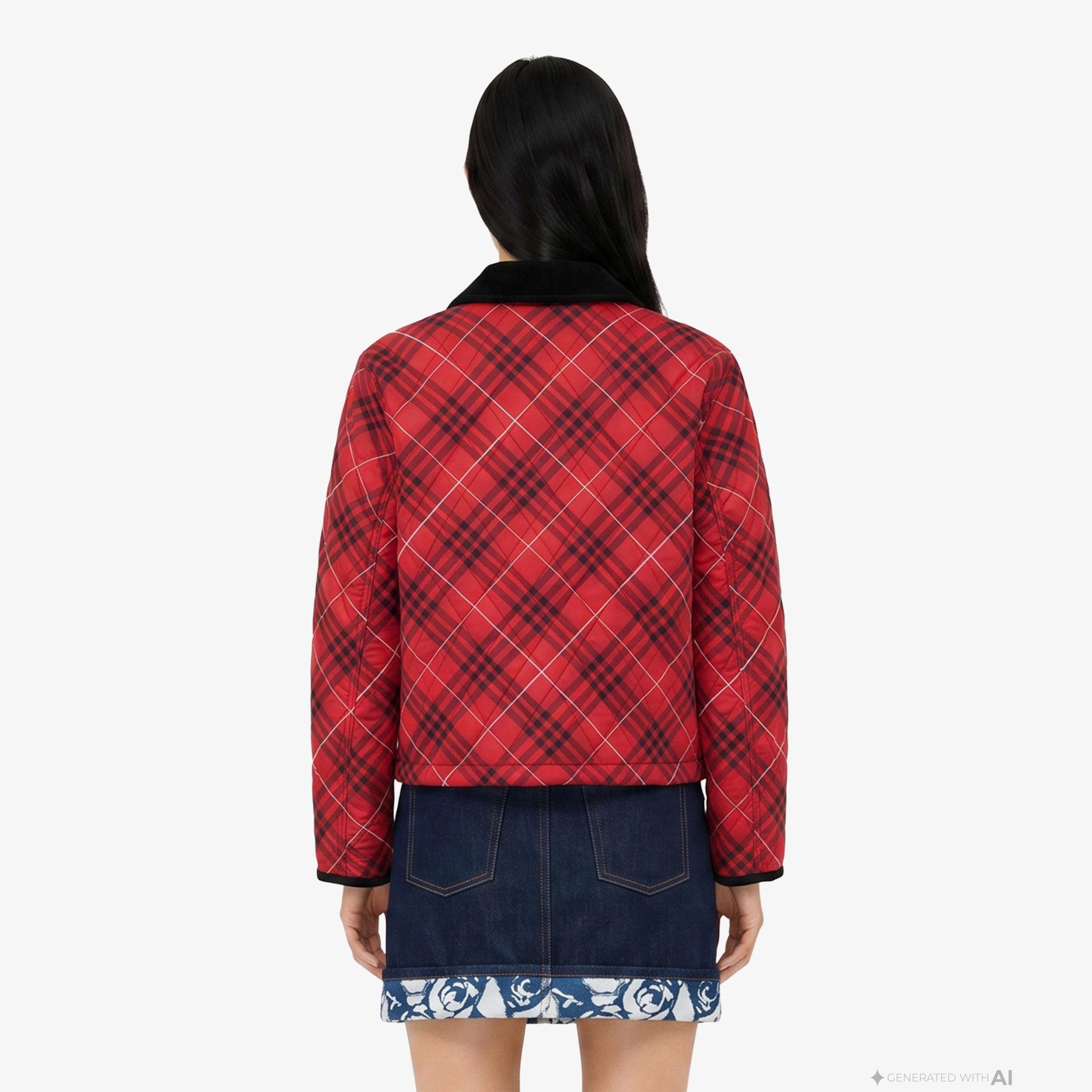 Burberry Kadın Kırmızı Mont