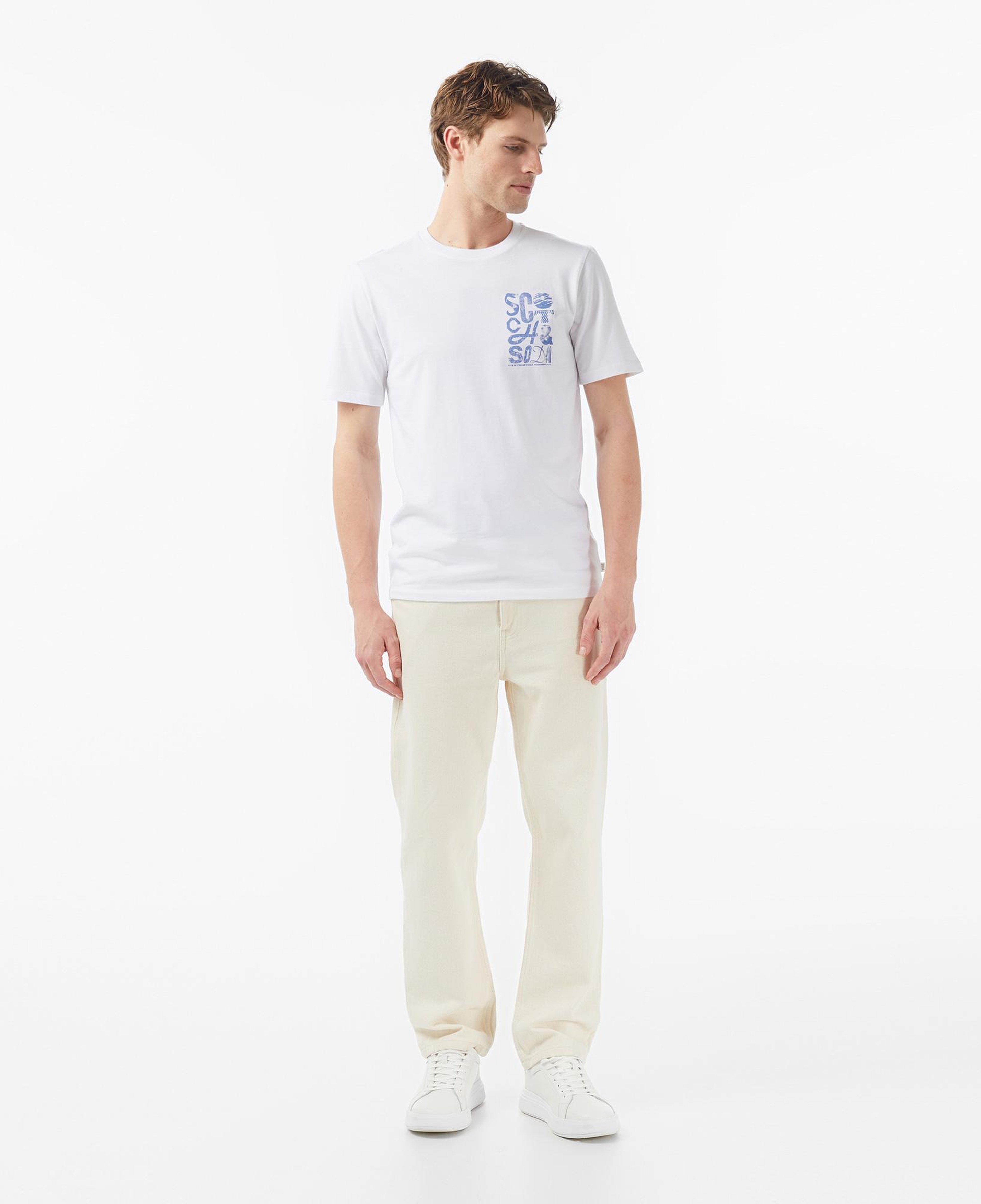 Scotch&Soda Regular Fit Left Chest Logo Erkek Beyaz T-Shirt