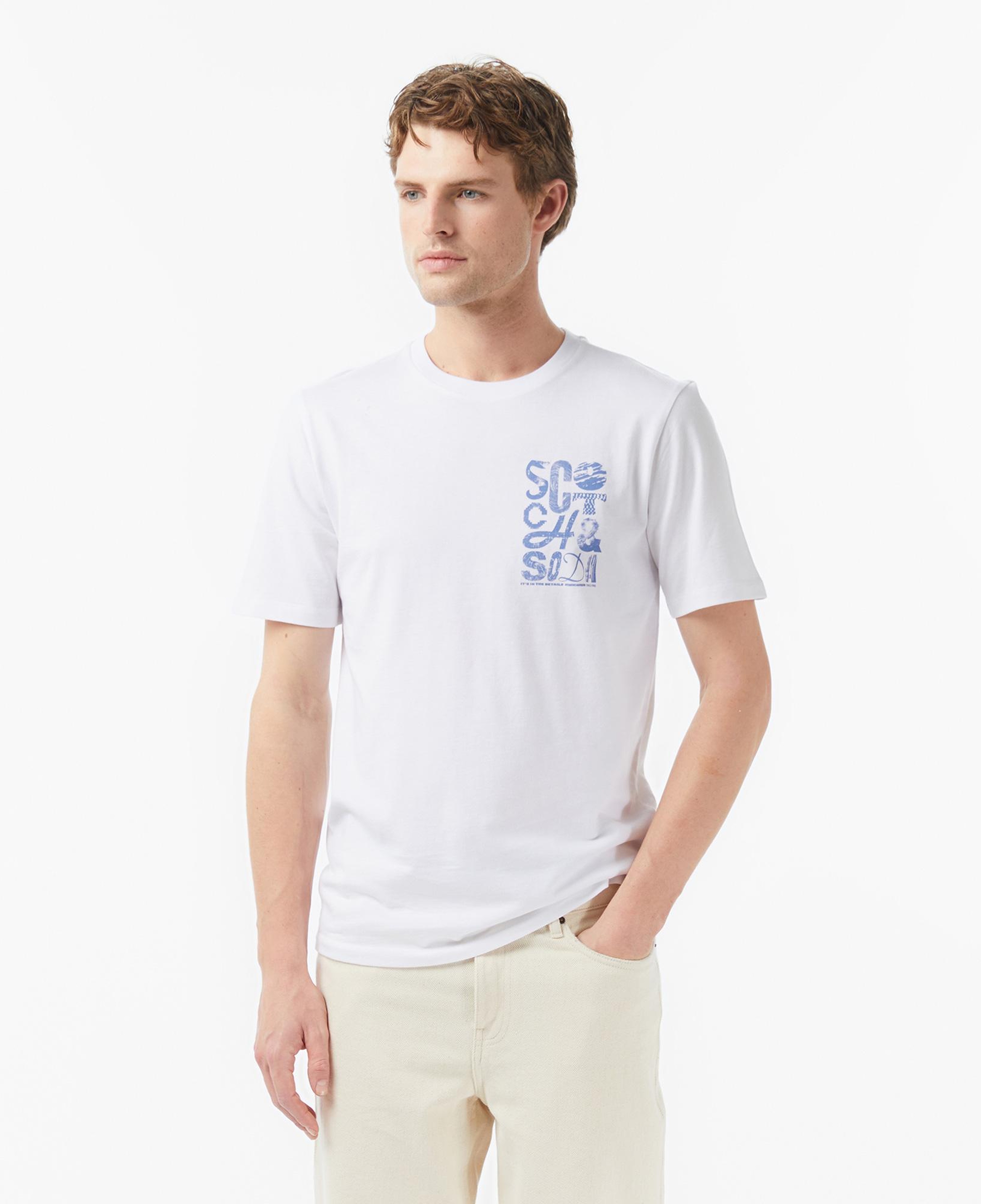 Scotch&Soda Regular Fit Left Chest Logo Erkek Beyaz T-Shirt