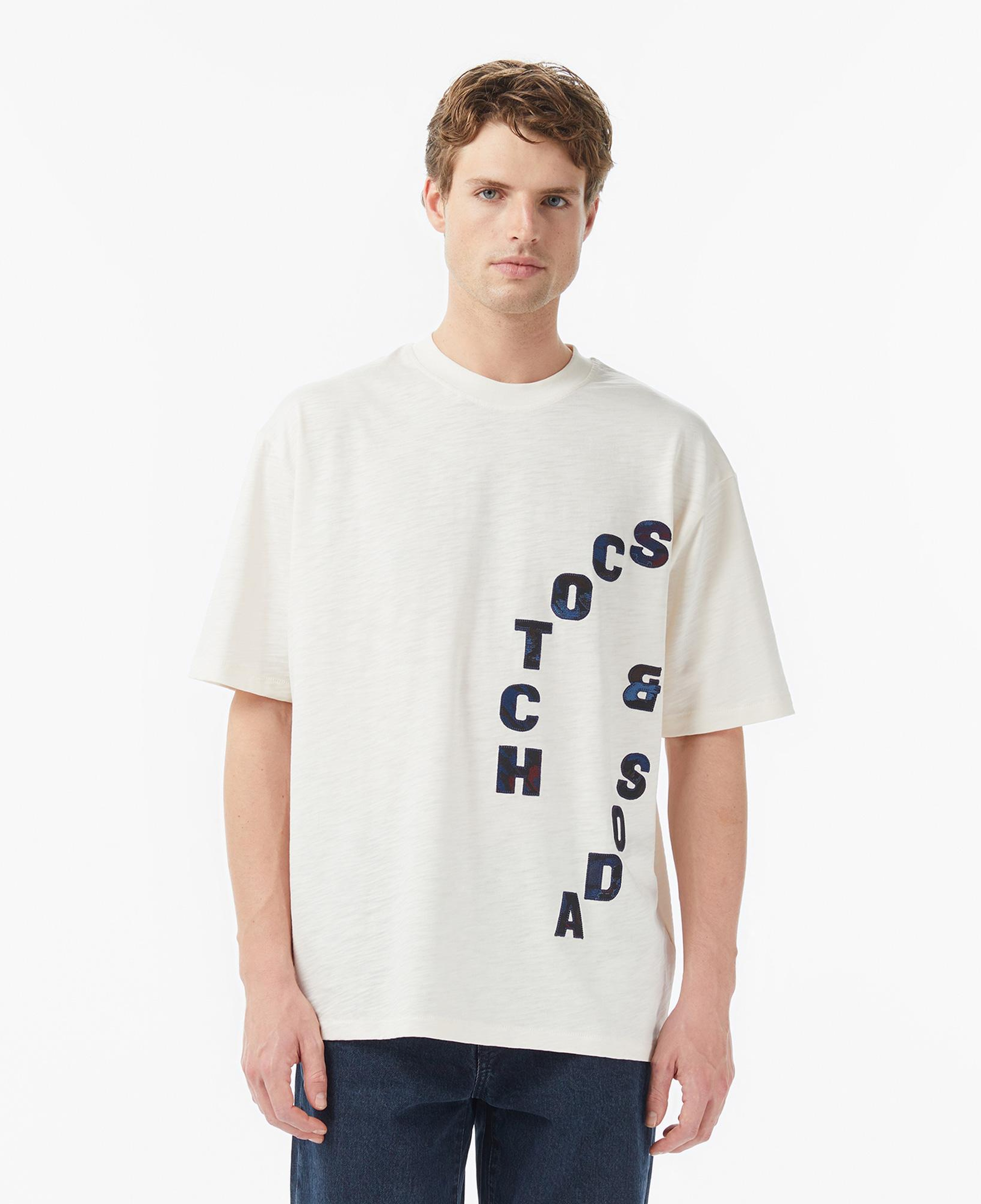 Scotch&Soda Loose Fit Applique Erkek Bej T-Shirt
