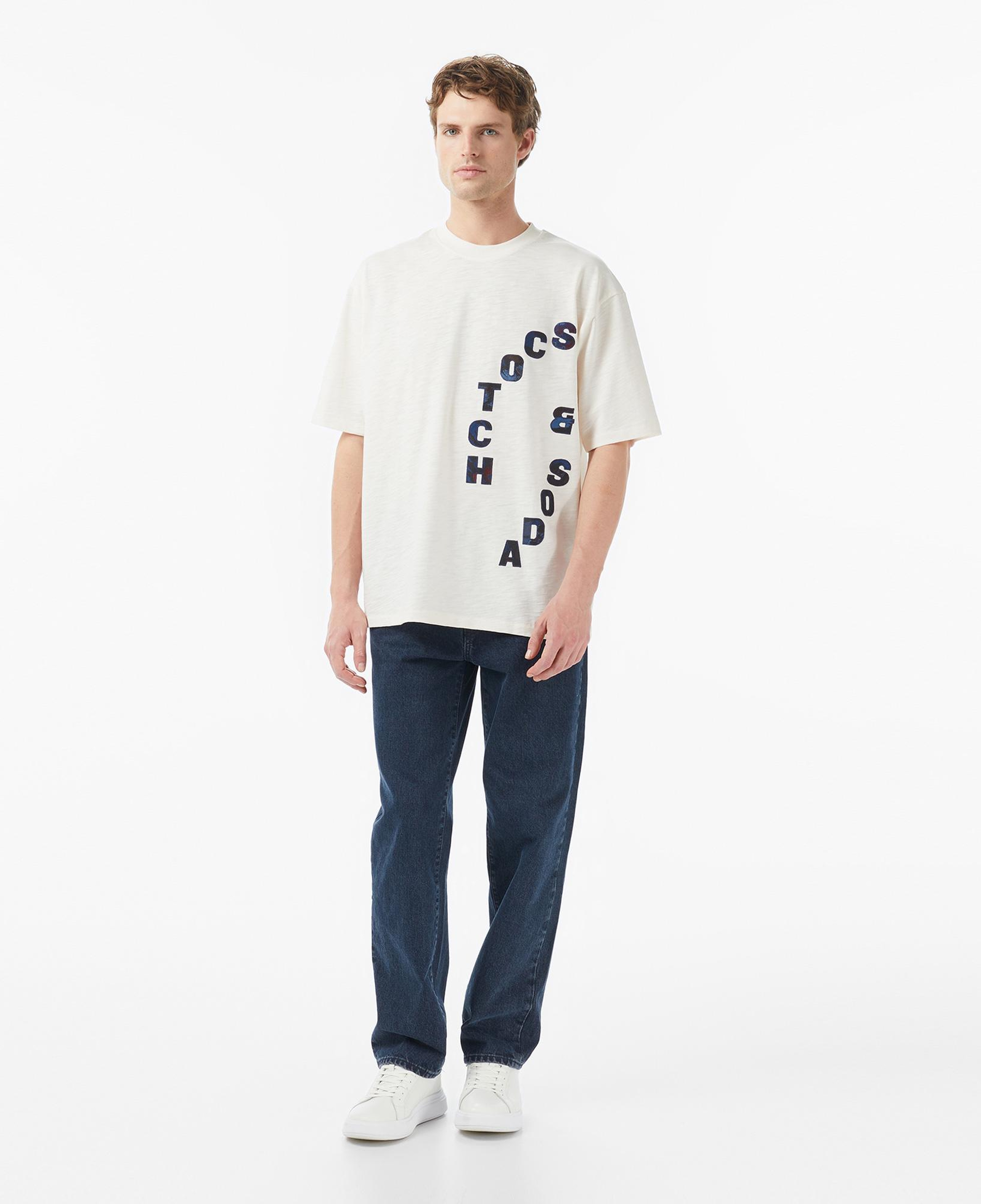 Scotch&Soda Loose Fit Applique Erkek Bej T-Shirt