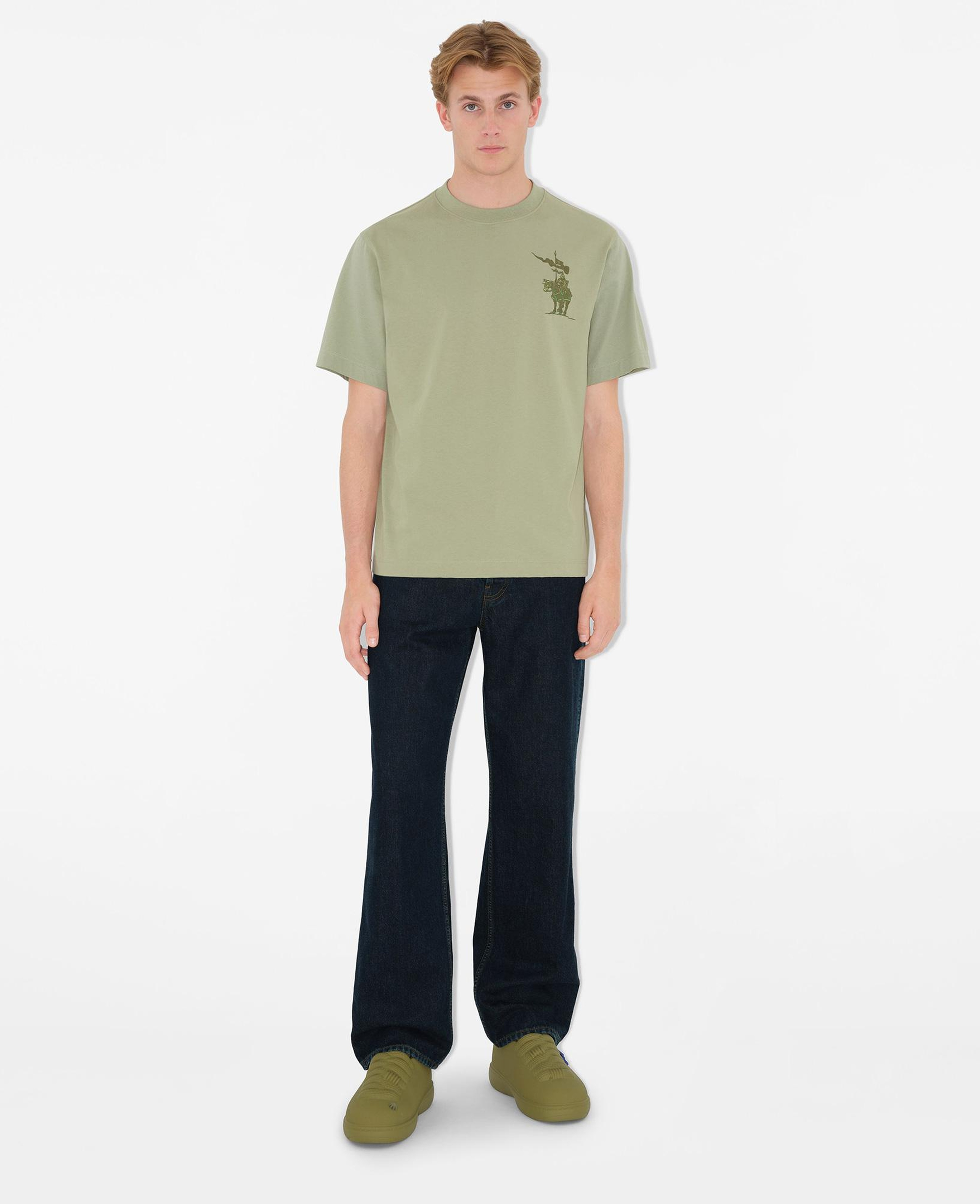 Burberry Sic Cotton Erkek Haki T-Shirt