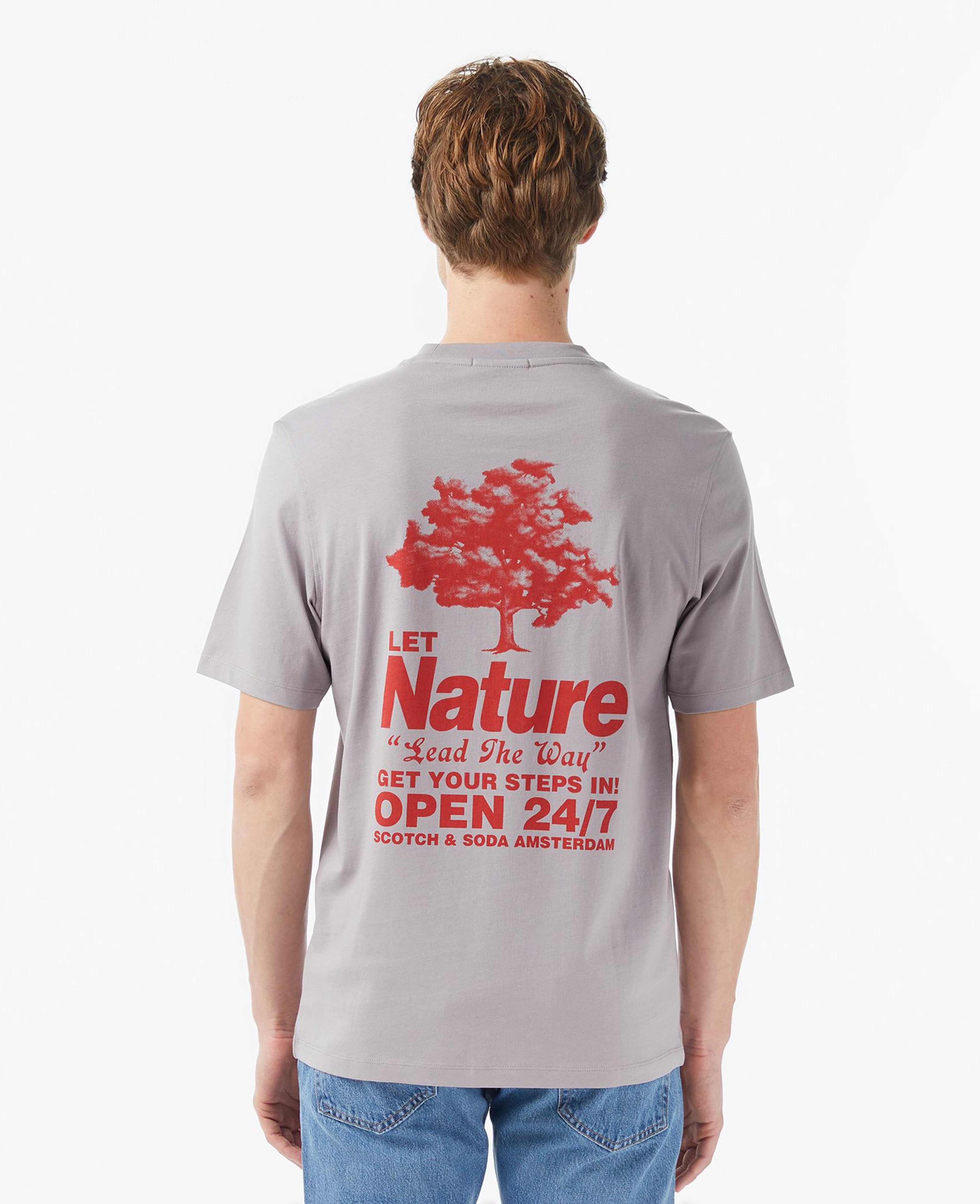Scotch&Soda Regular Fit Front Back Erkek Gri T-Shirt