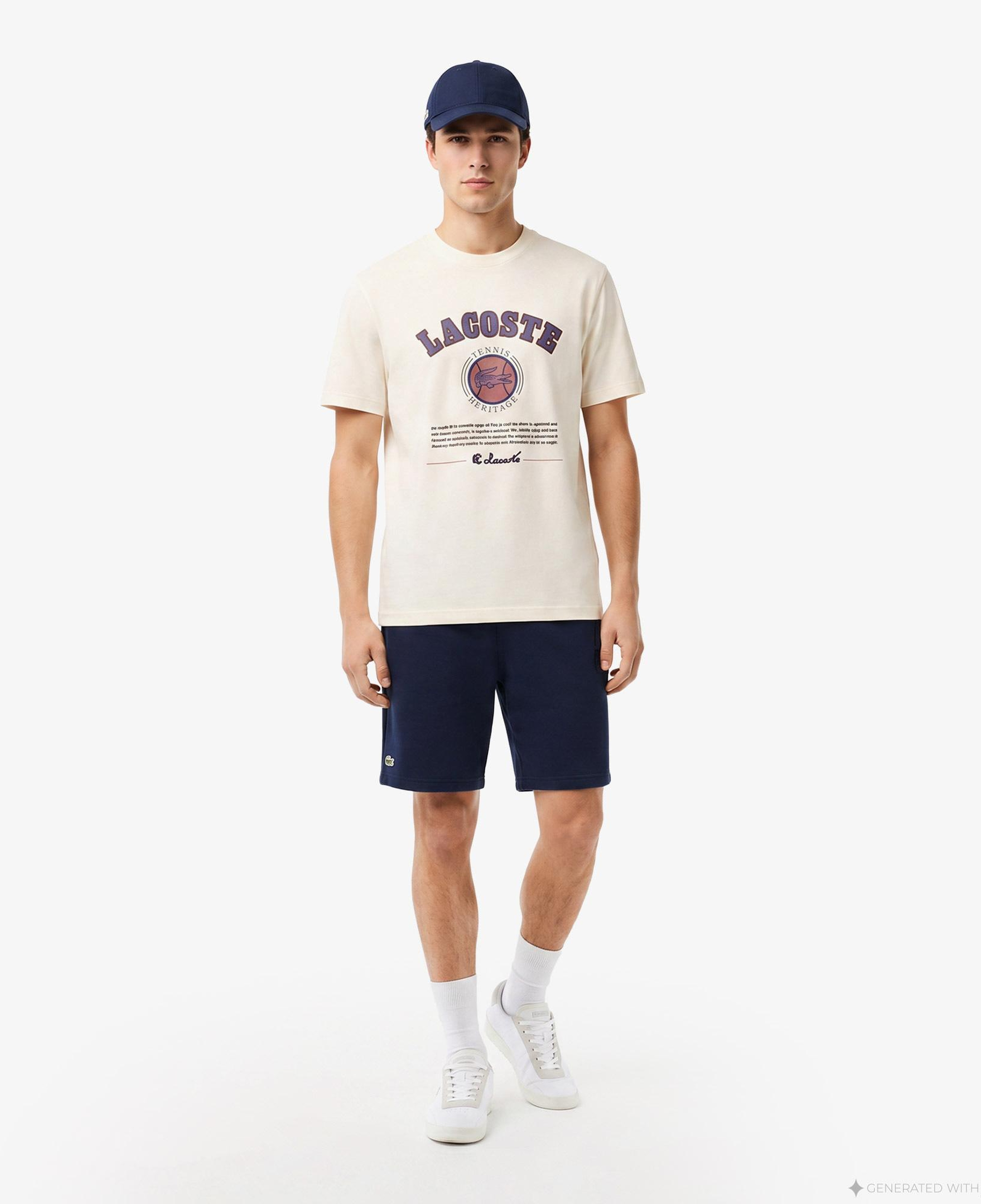 Lacoste Erkek Krem T-Shirt