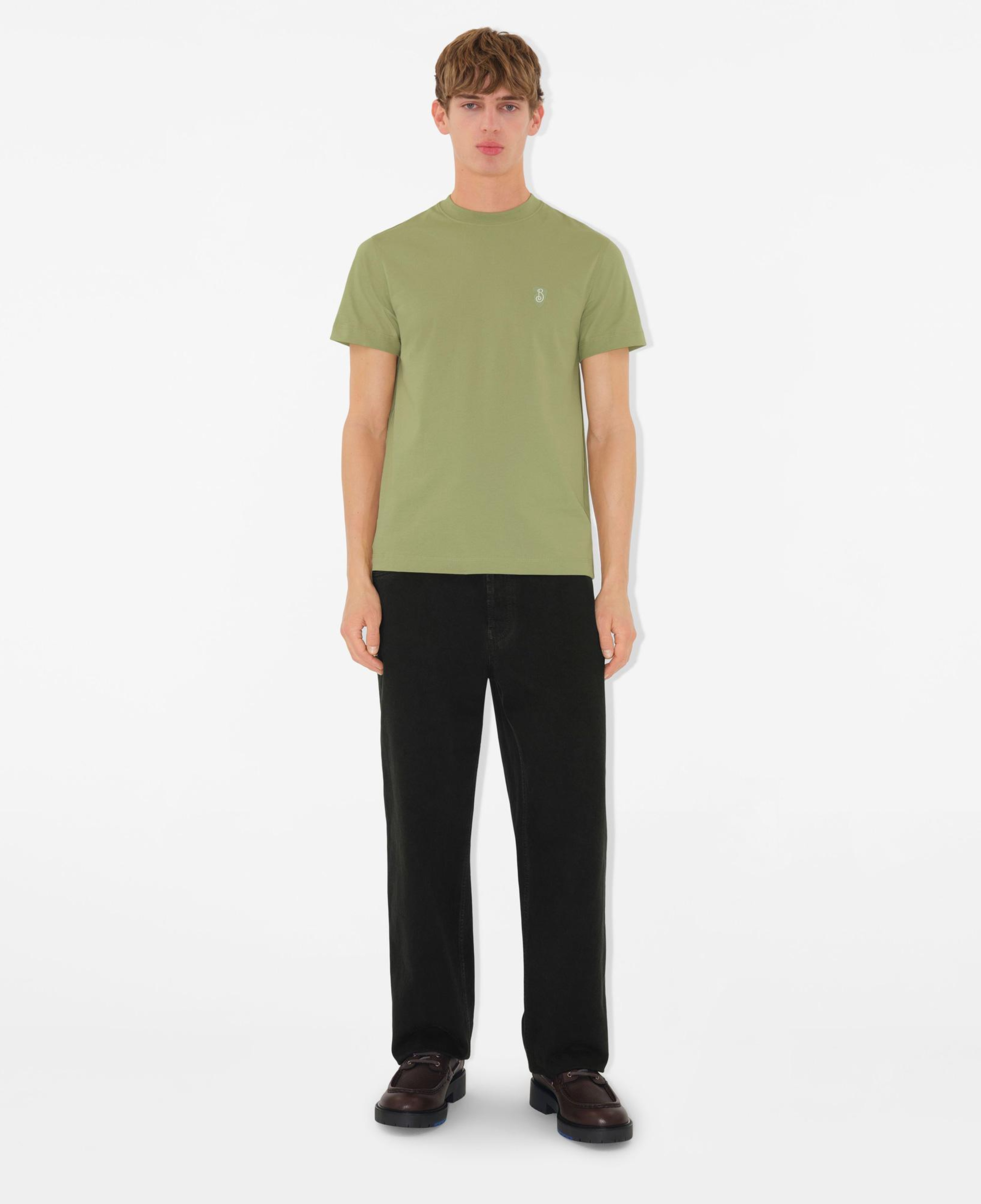 Burberry For Cotton Erkek Haki T-Shirt