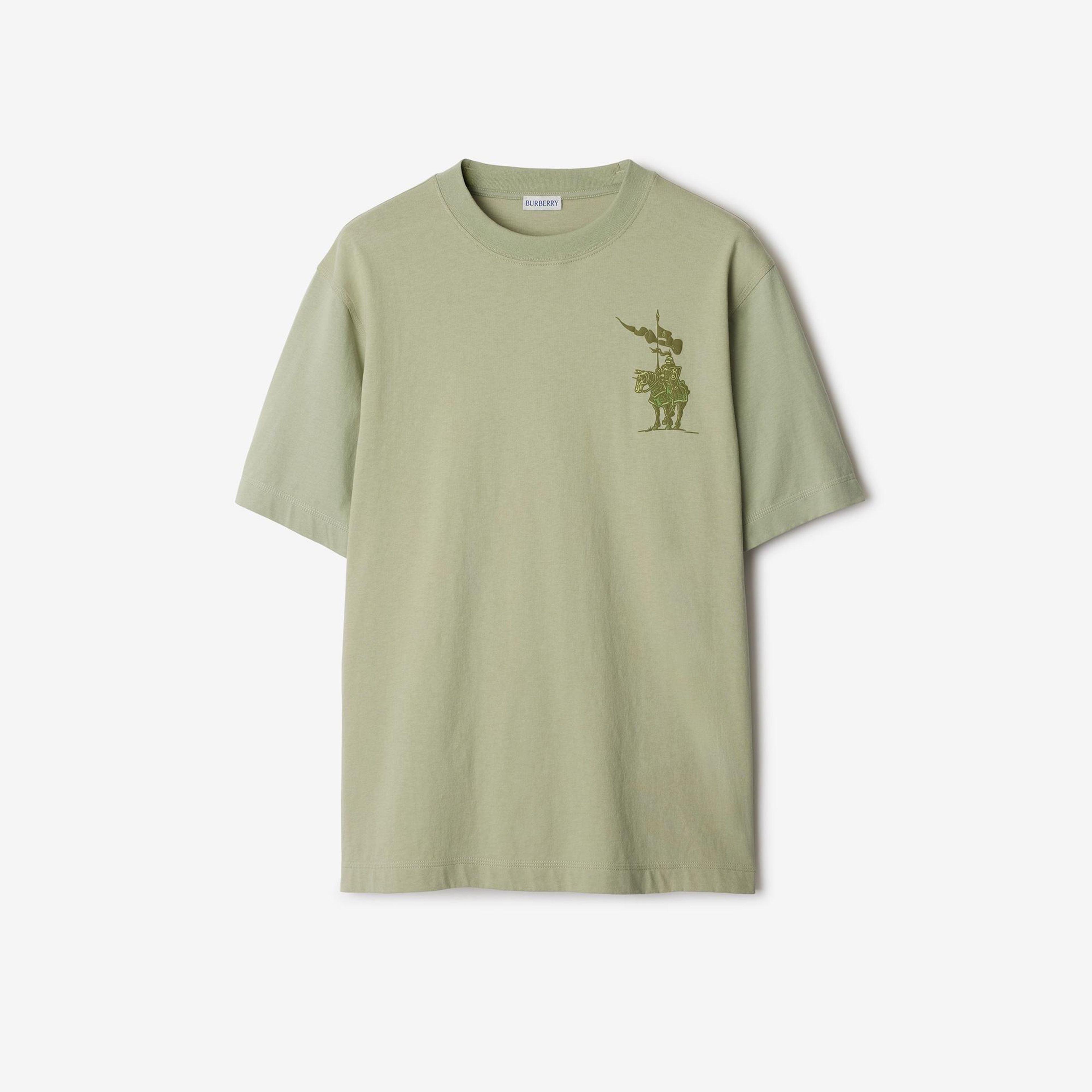 Burberry Sic Cotton Erkek Haki T-Shirt