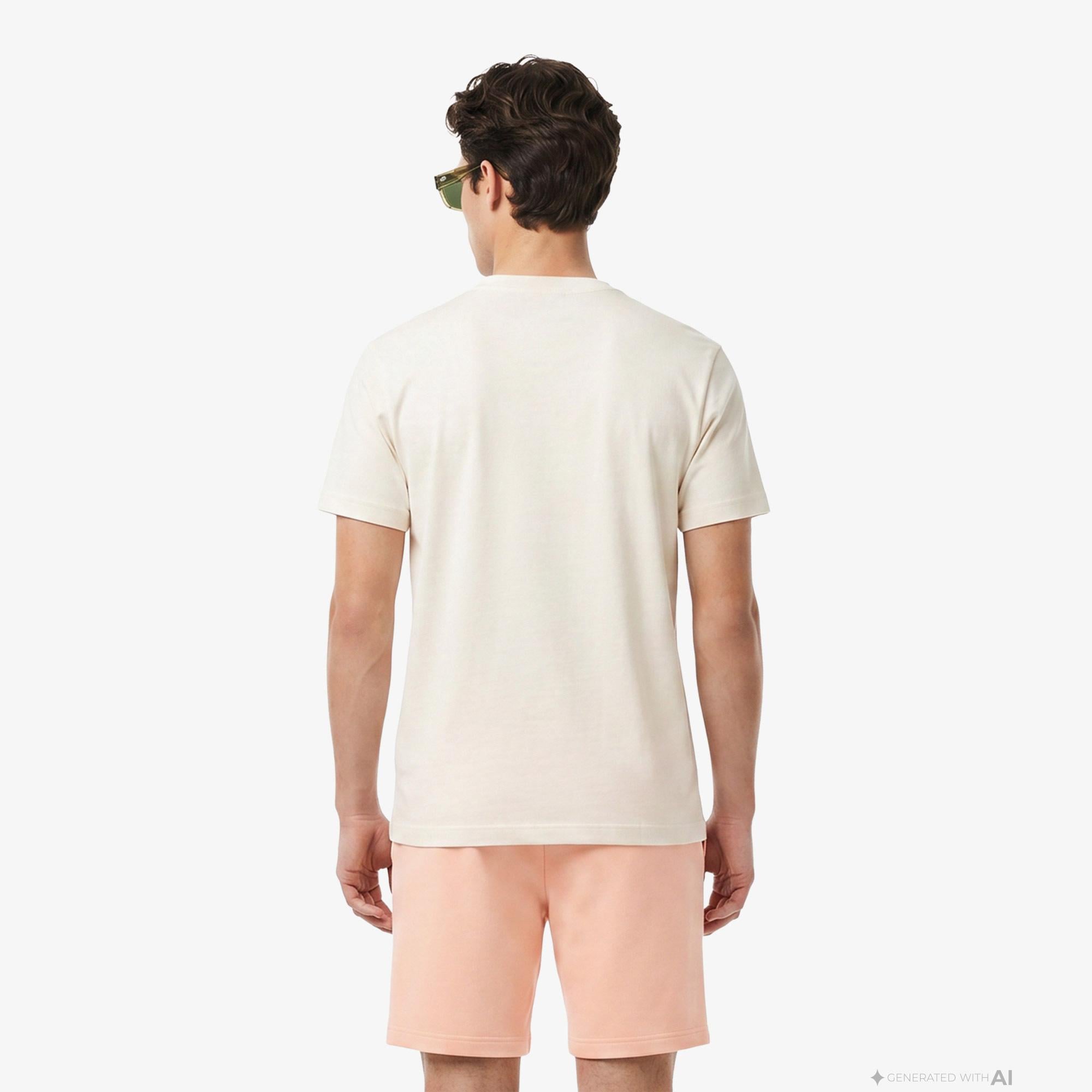 Lacoste Erkek Krem T-Shirt