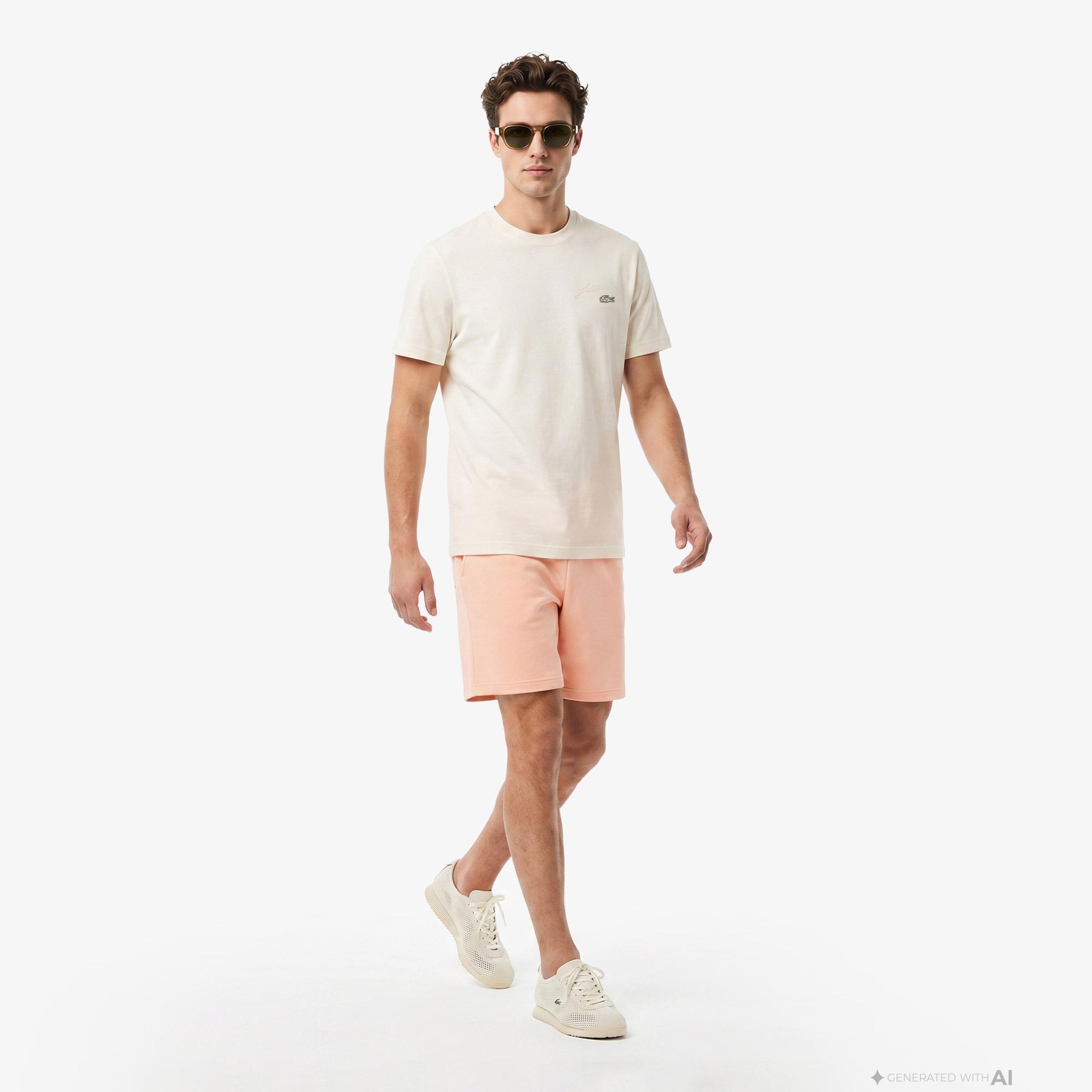Lacoste Erkek Krem T-Shirt