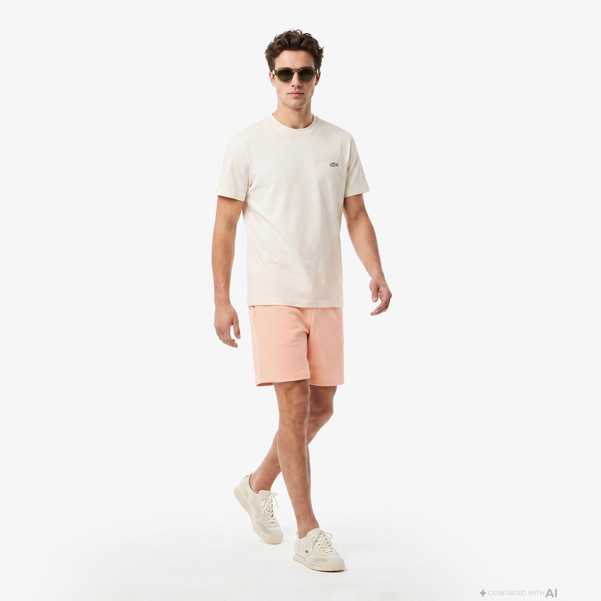 Lacoste Erkek Krem T-Shirt