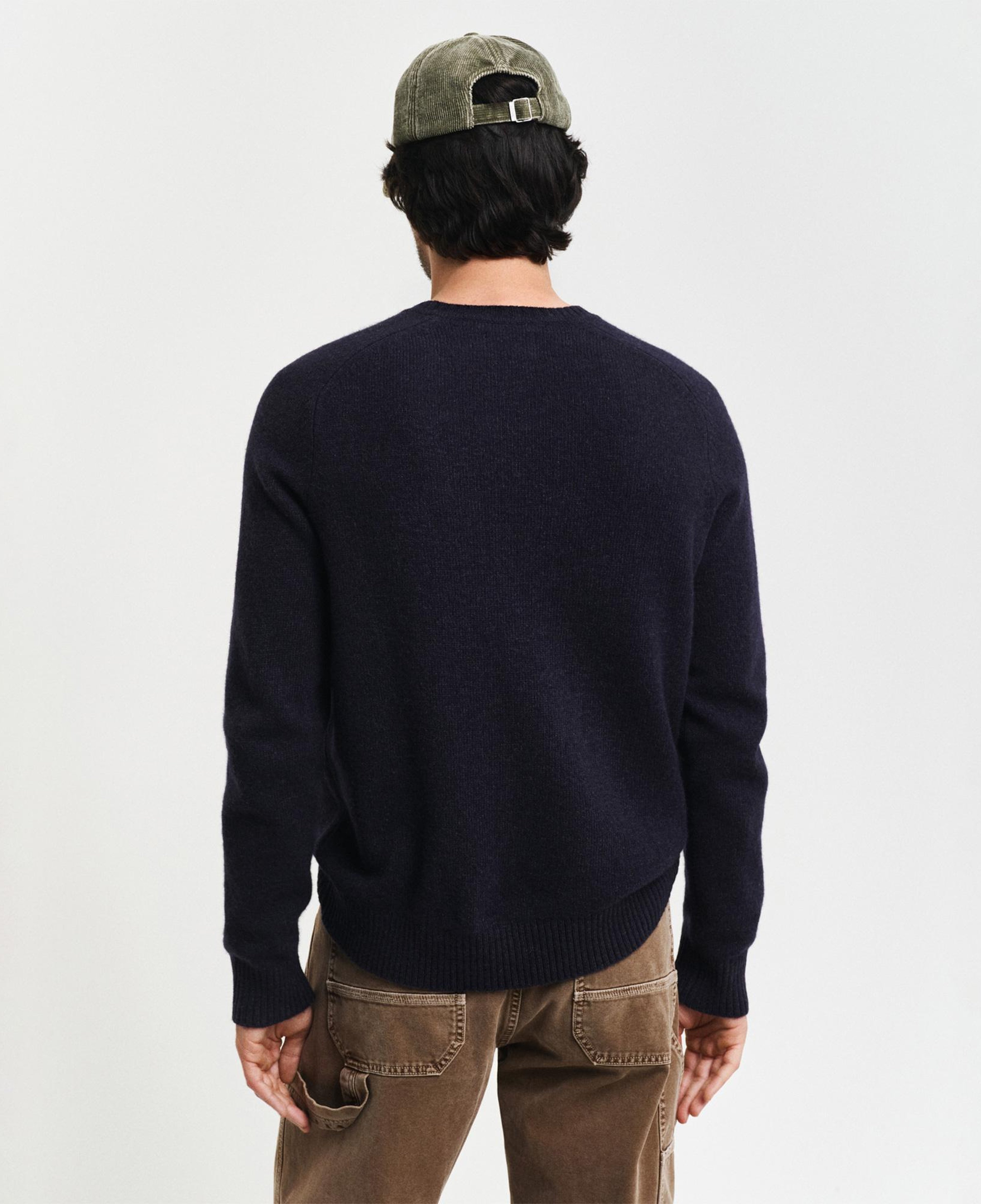 GANT Erkek Lacivert Regular Fit Uzun Kollu Triko