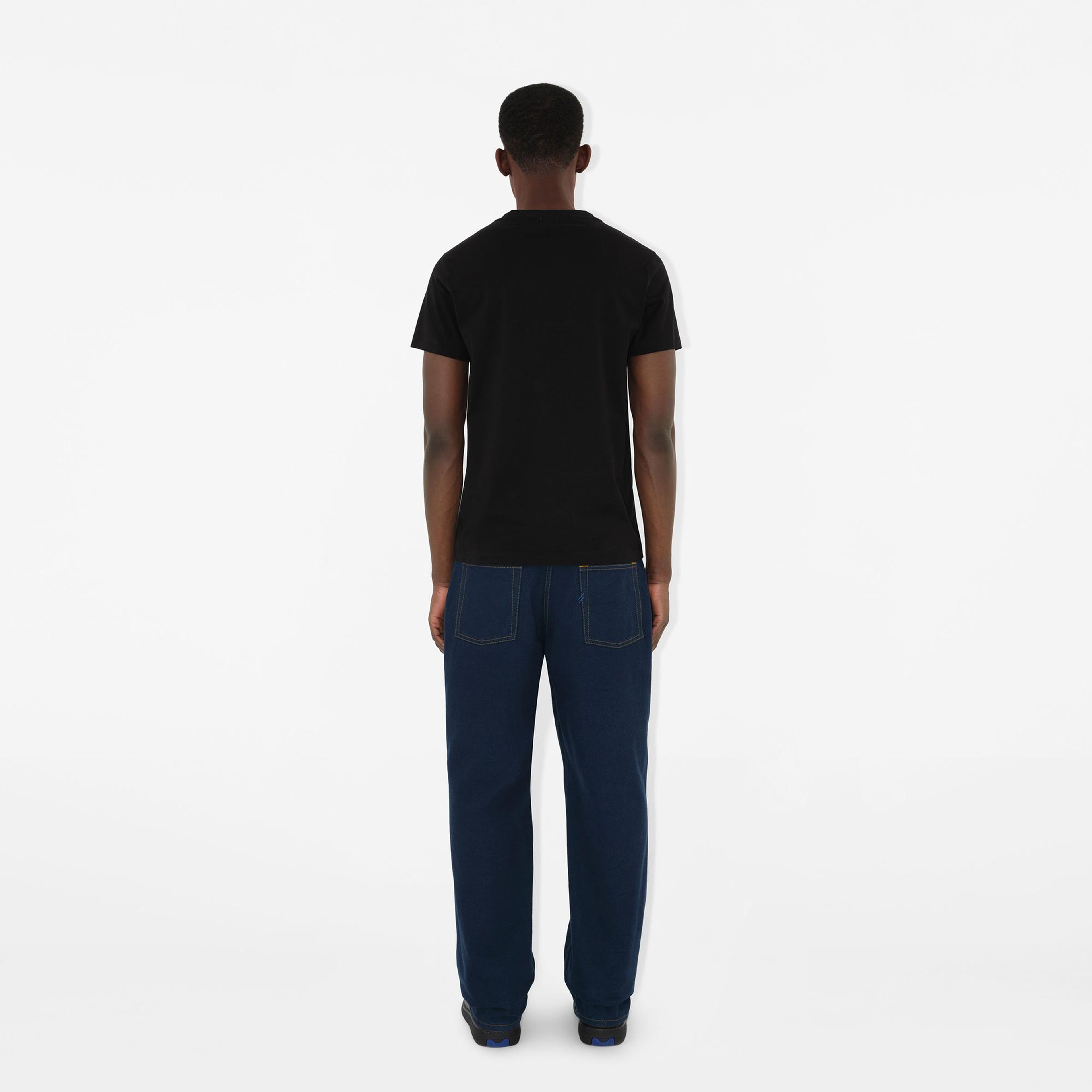 Burberry Parker Cotton Erkek Siyah T-Shirt