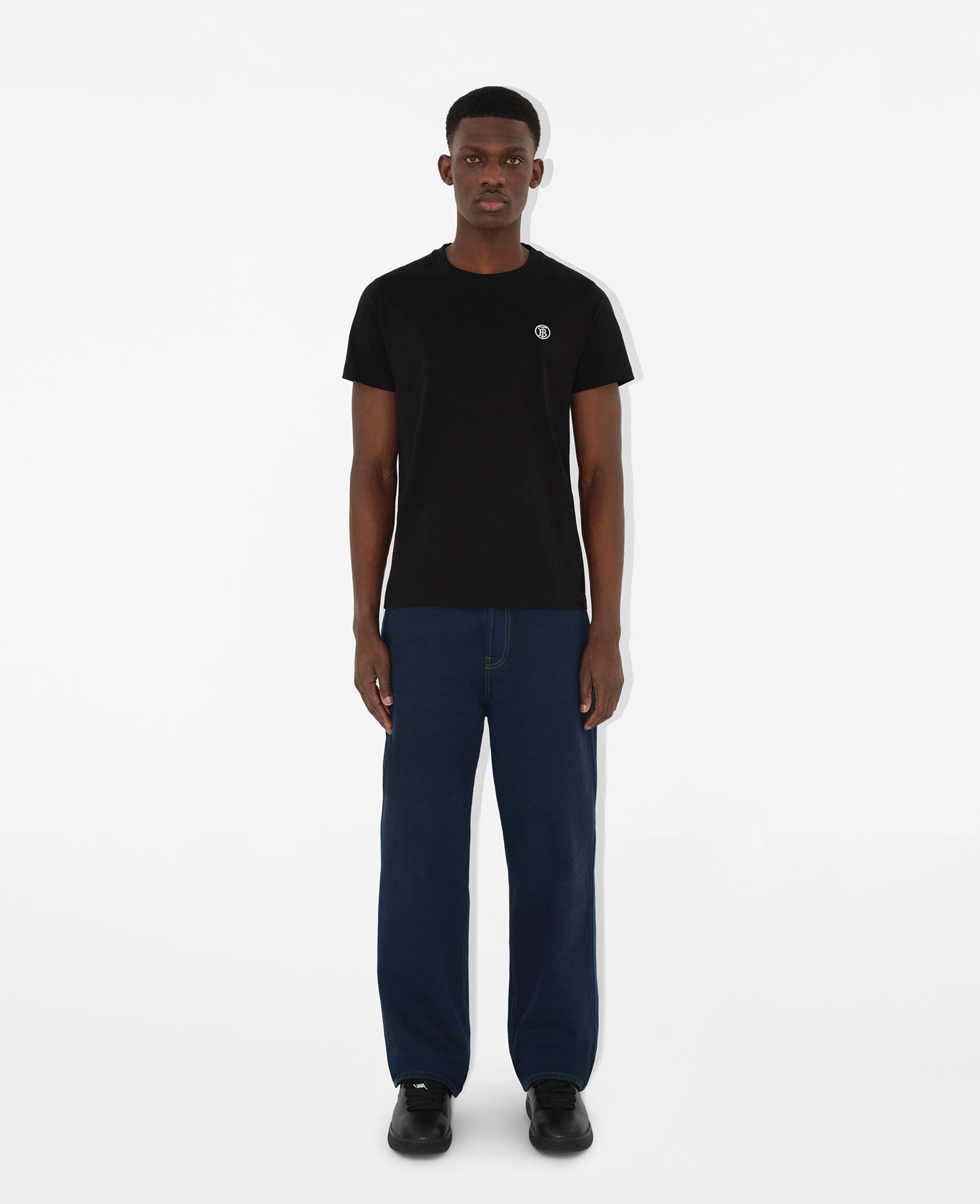 Burberry Parker Cotton Erkek Siyah T-Shirt