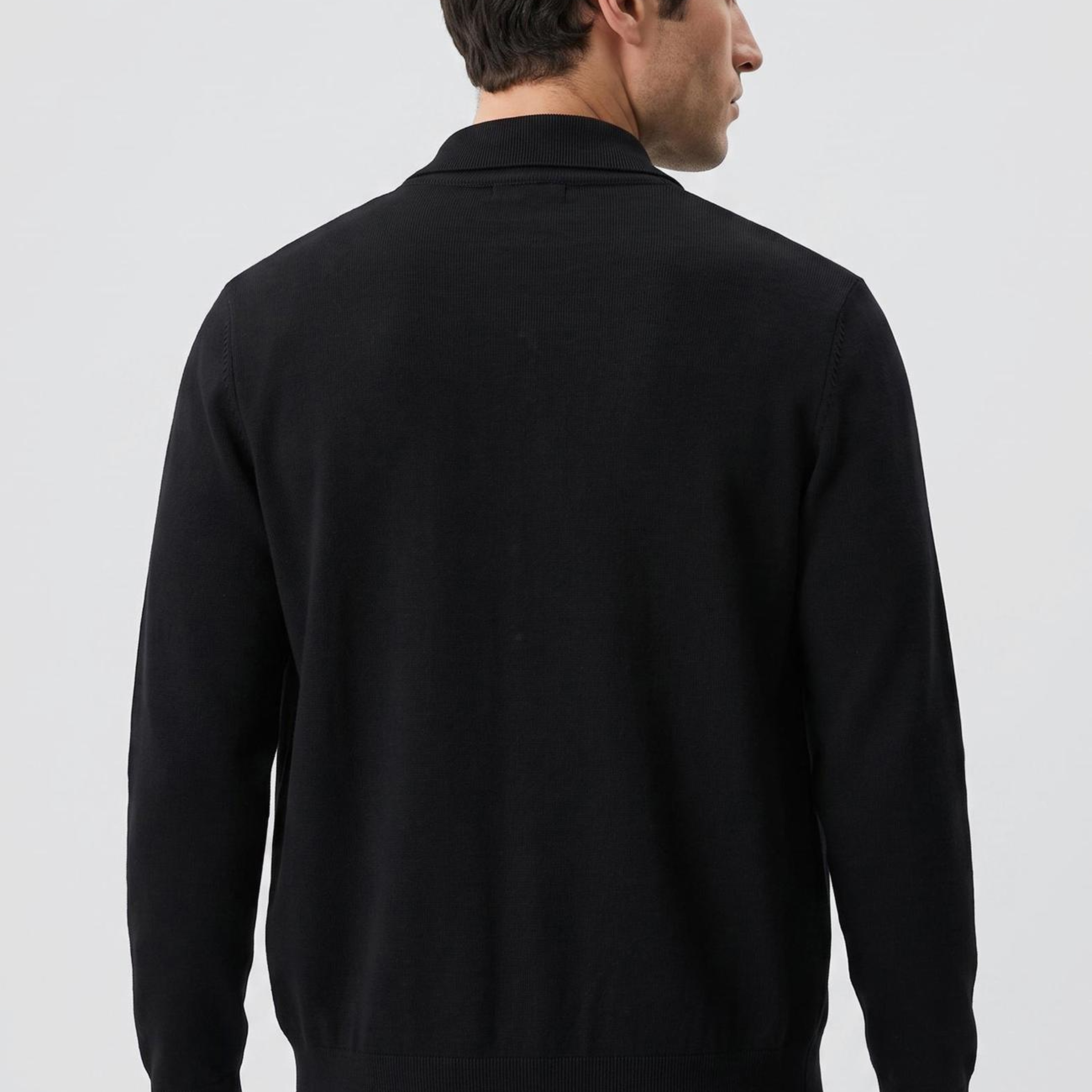 Network Erkek Siyah Çizgili Rayon Triko Hırka