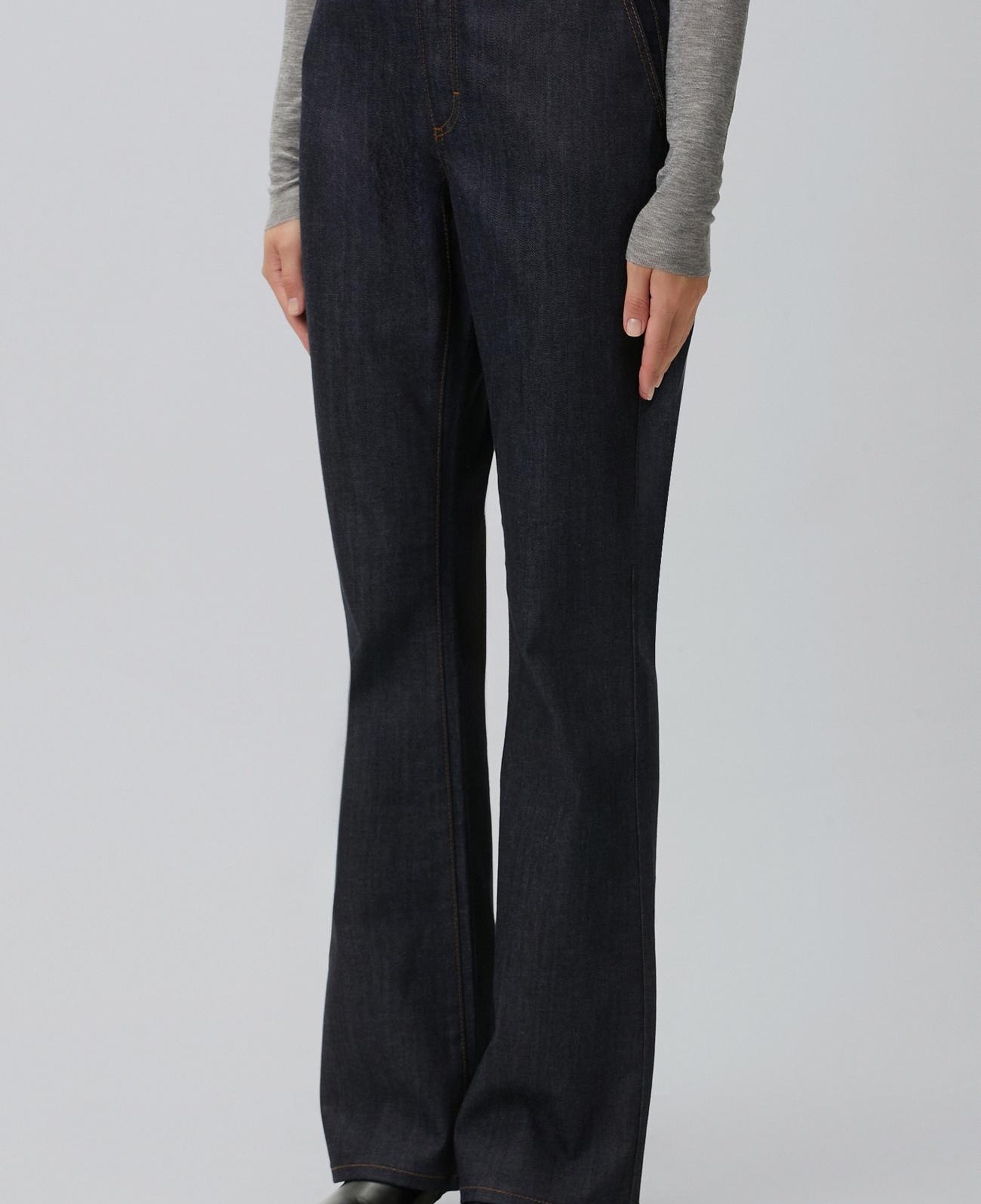 Network Kadın Koyu Indigo Mavi Flare Denim Pantolon