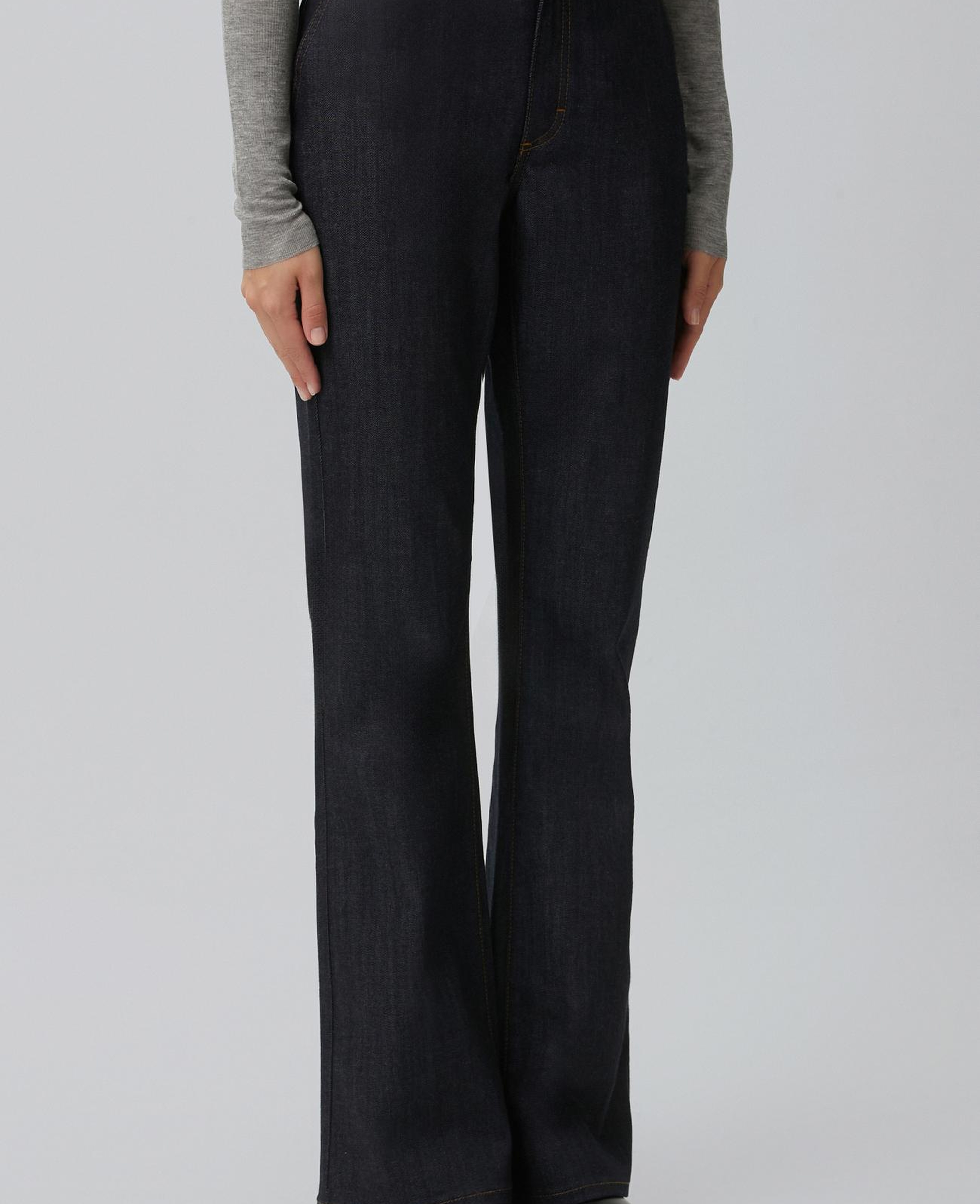 Network Kadın Koyu Indigo Mavi Flare Denim Pantolon