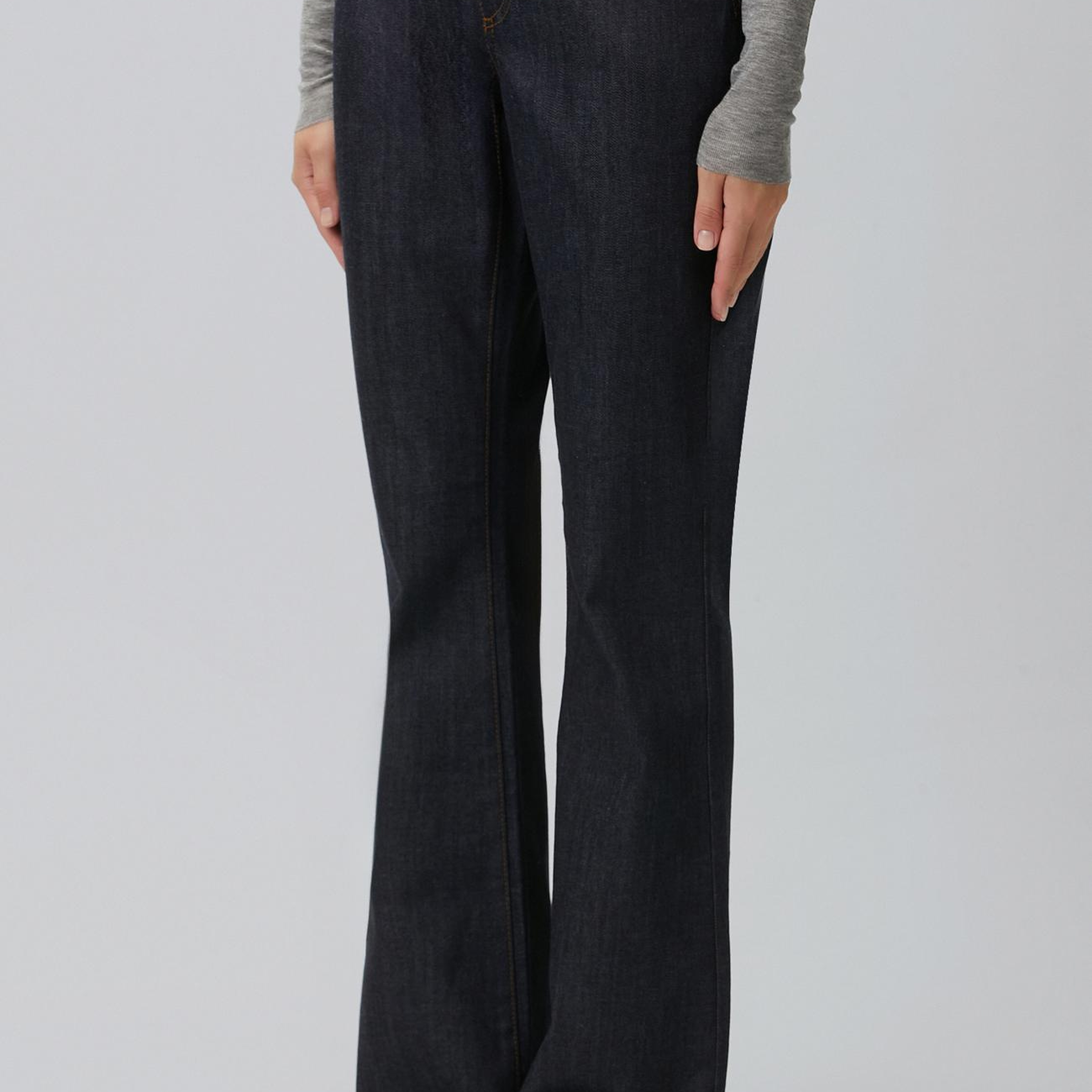 Network Kadın Koyu Indigo Mavi Flare Denim Pantolon