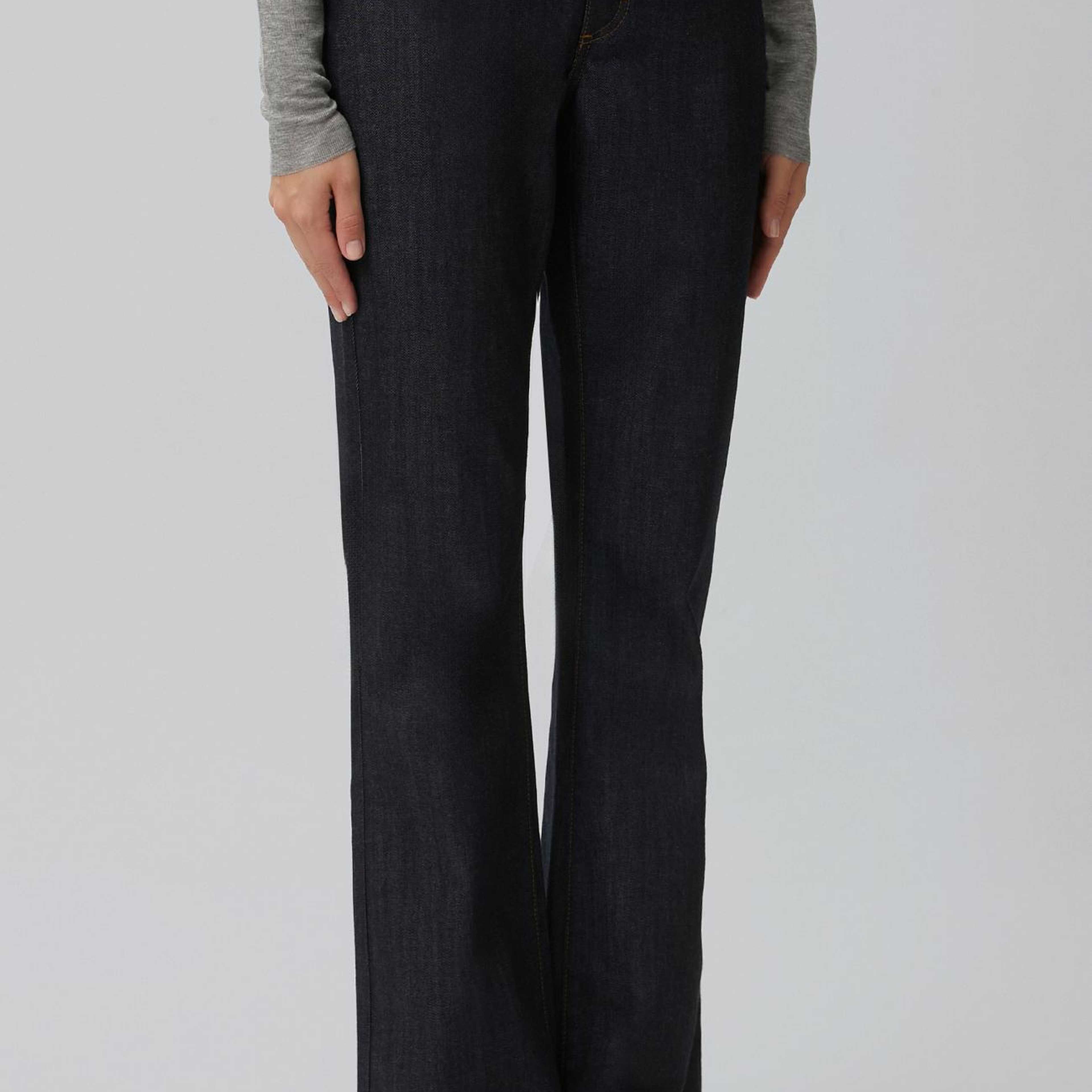 Network Kadın Koyu Indigo Mavi Flare Denim Pantolon