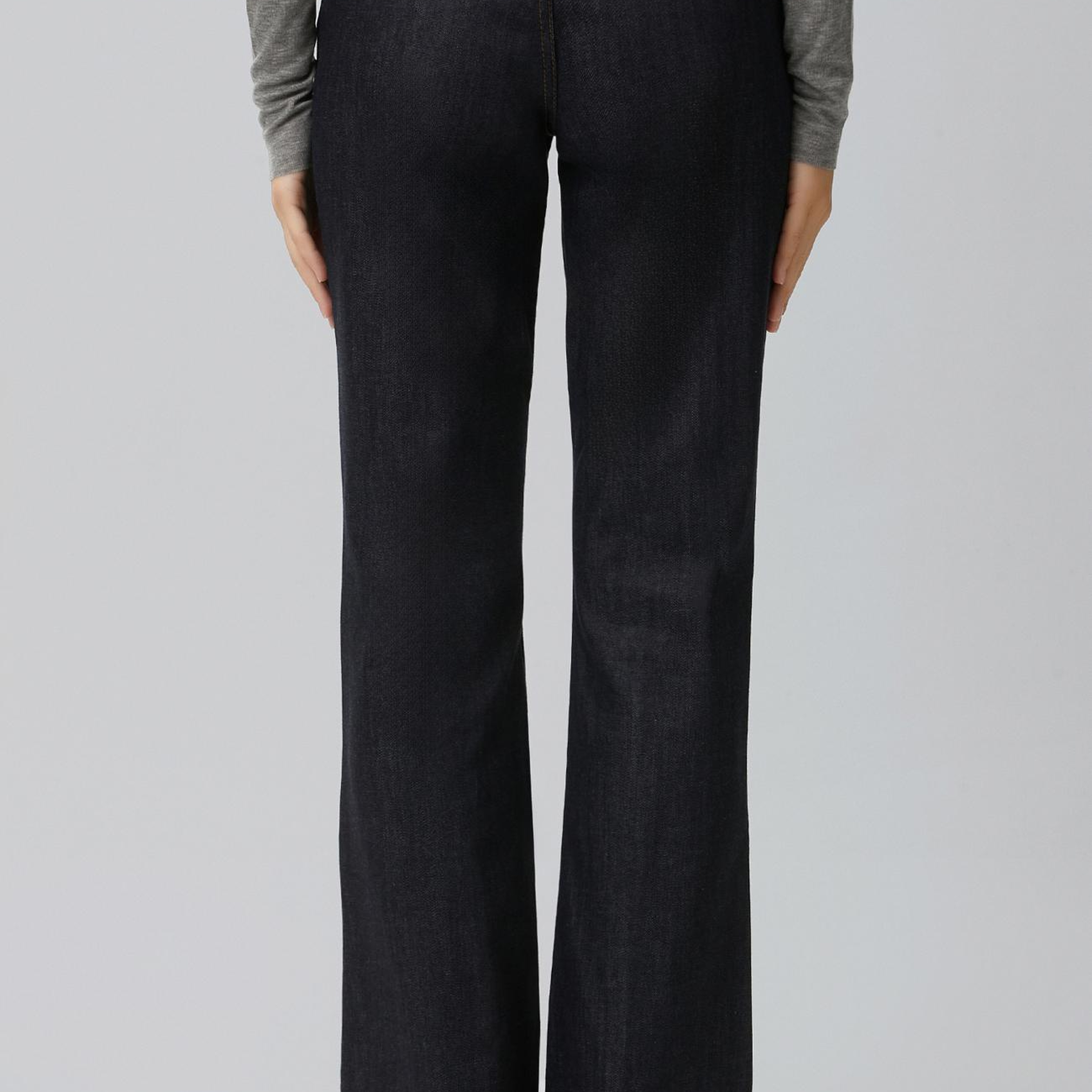 Network Kadın Koyu Indigo Mavi Flare Denim Pantolon