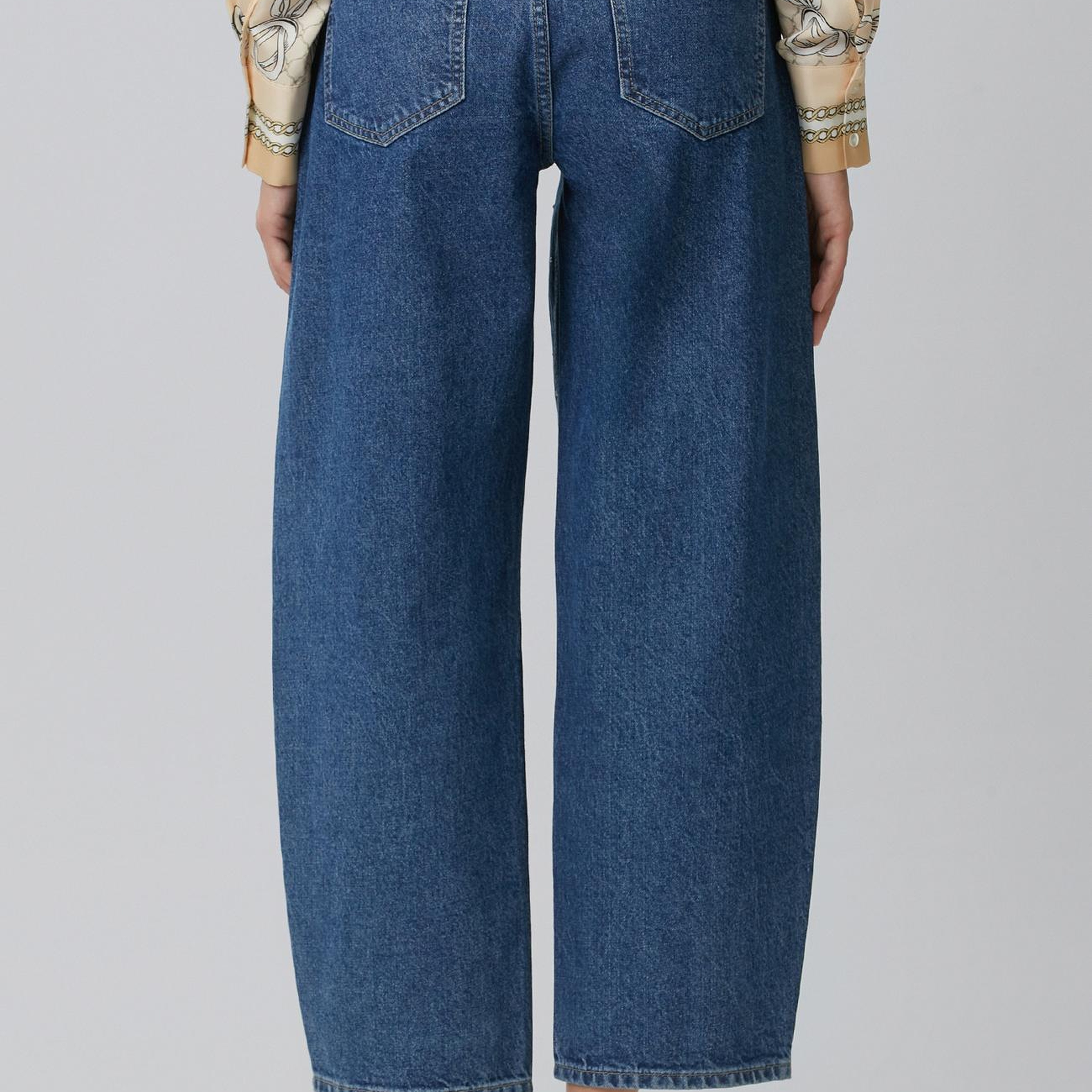 Network Kadın İndigo Barrel Fit Denim Pantolon