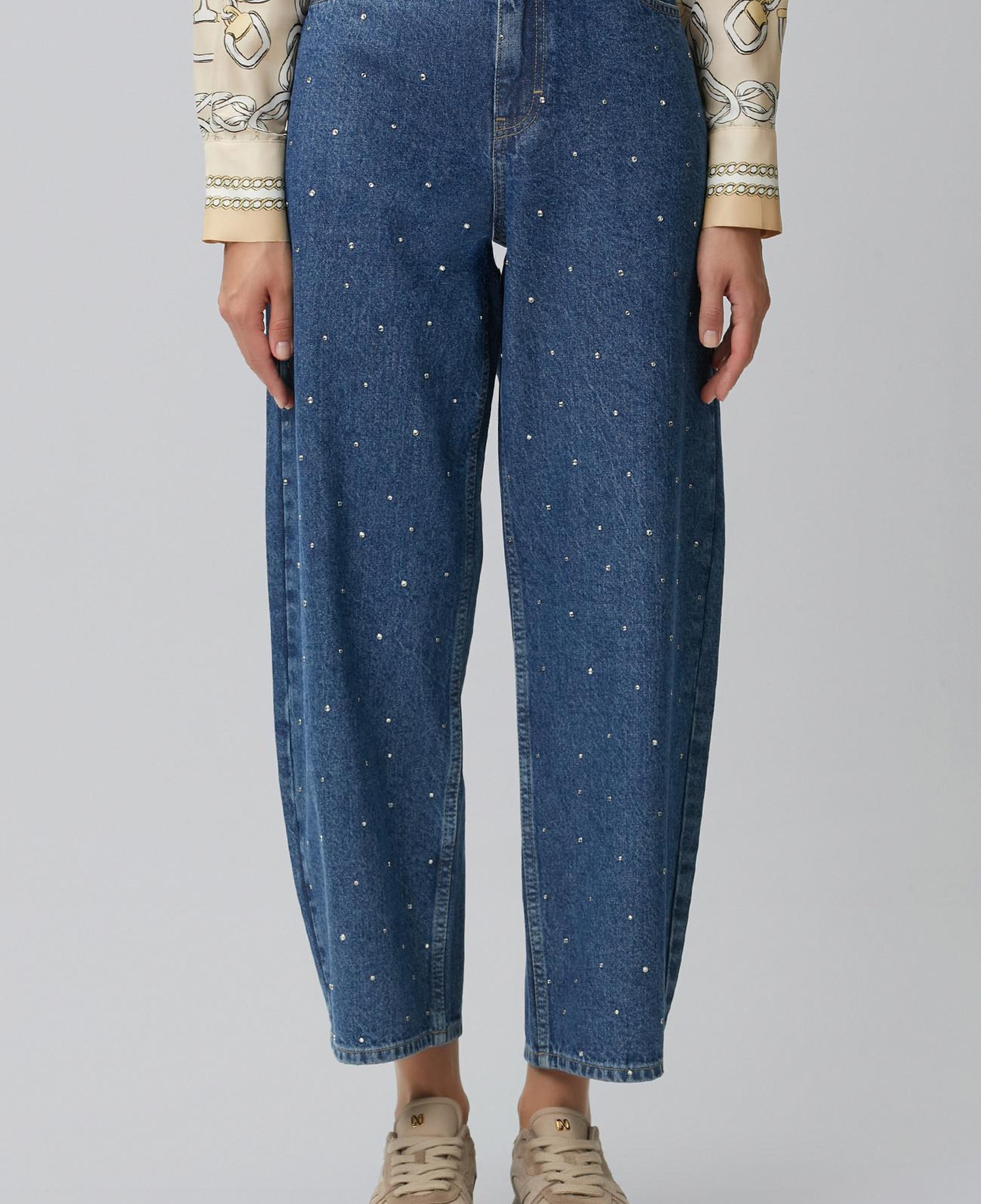 Network Kadın İndigo Barrel Fit Denim Pantolon