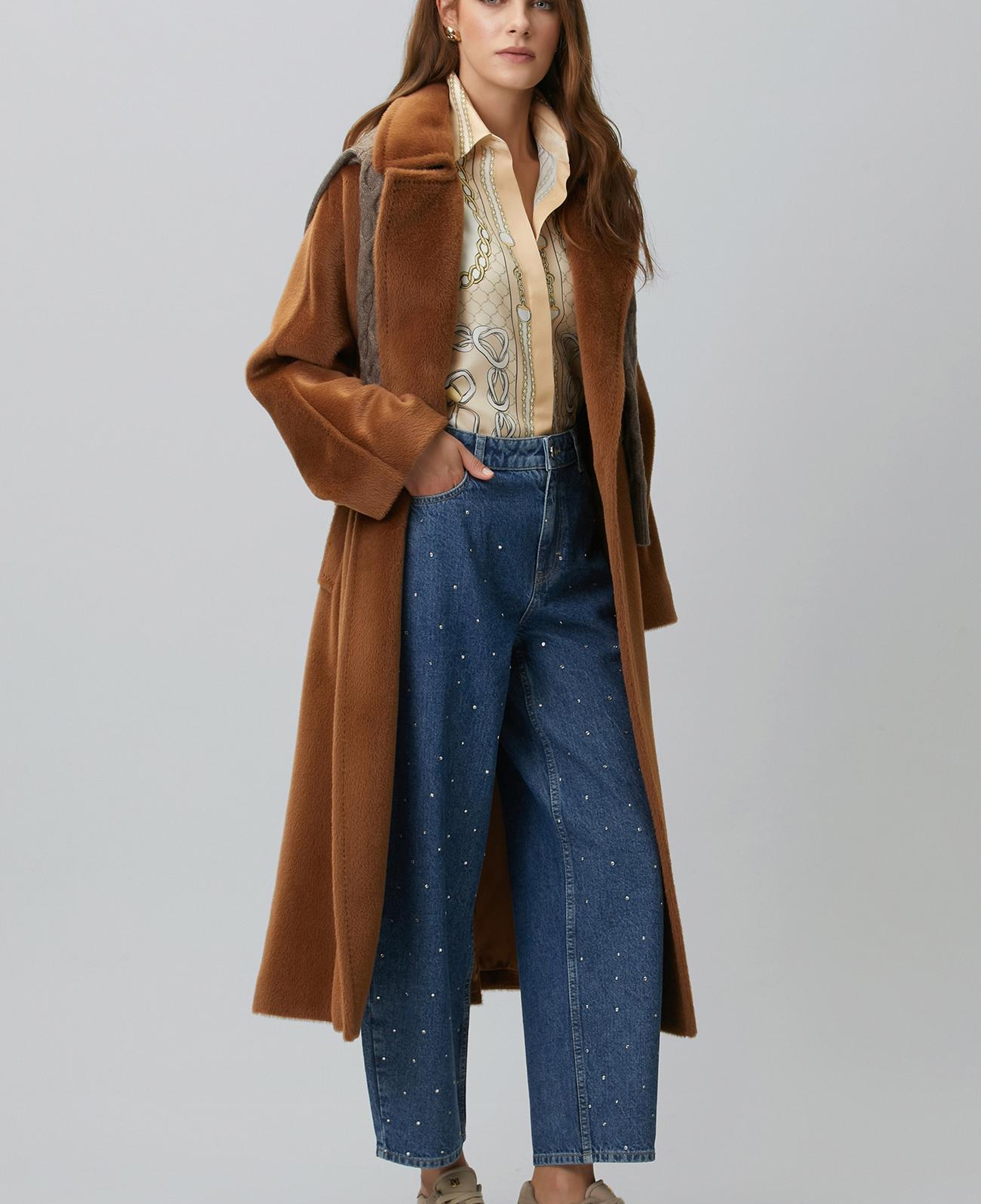 Network Kadın İndigo Barrel Fit Denim Pantolon