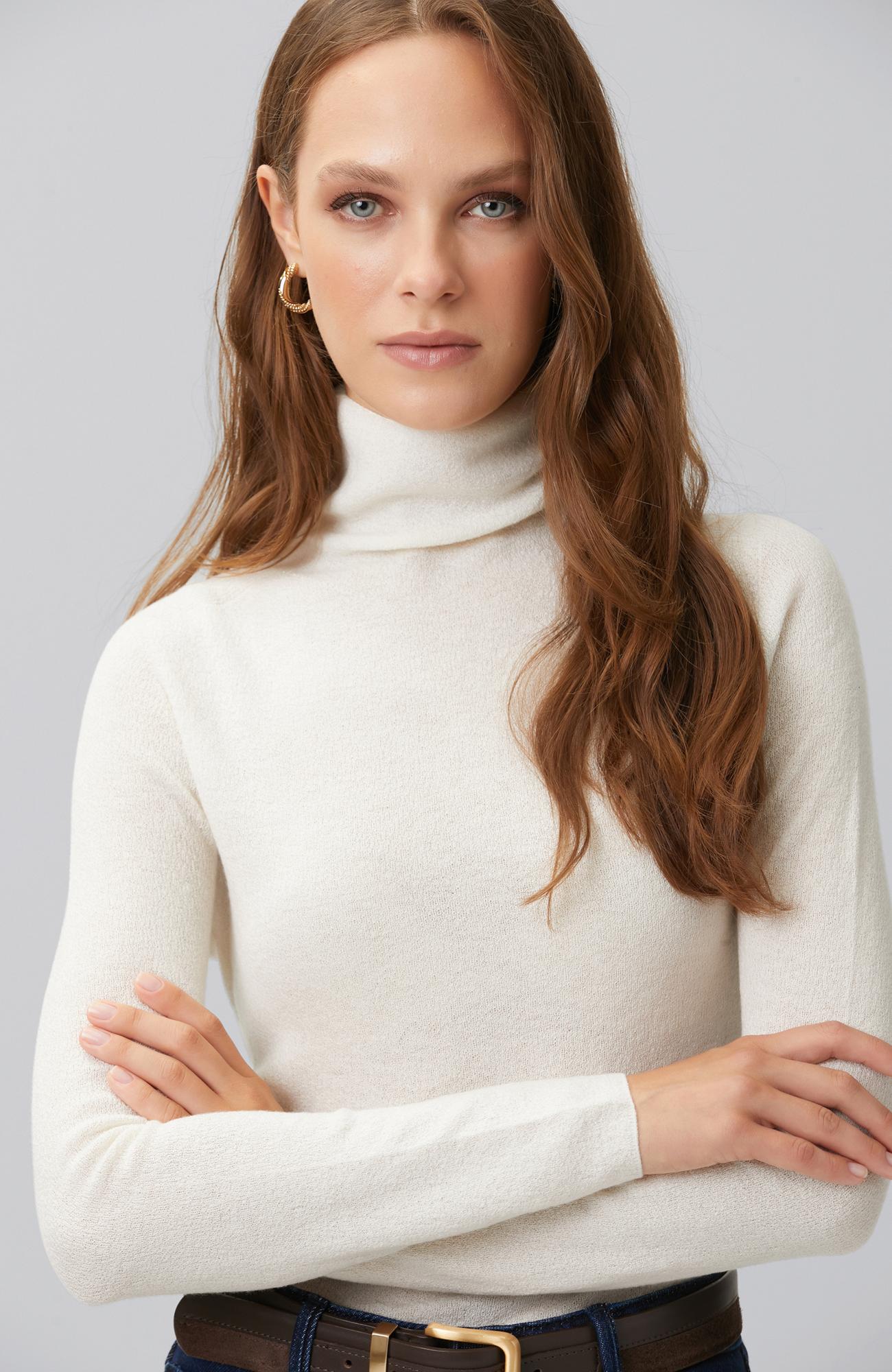 Network Kadın Limited Kırık Beyaz Yün Triko Kazak