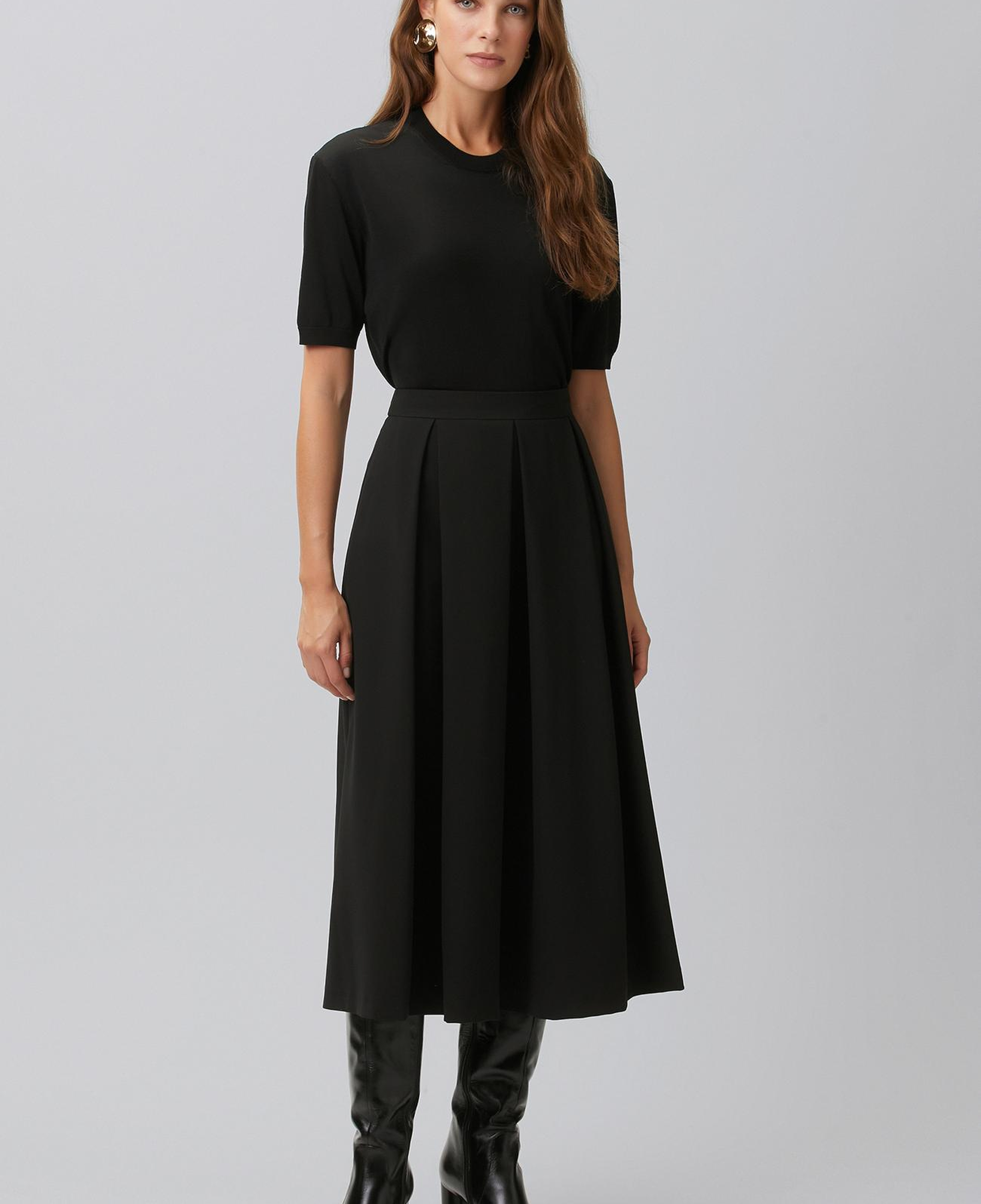 Network Kadın Siyah Rayon Basic Kazak