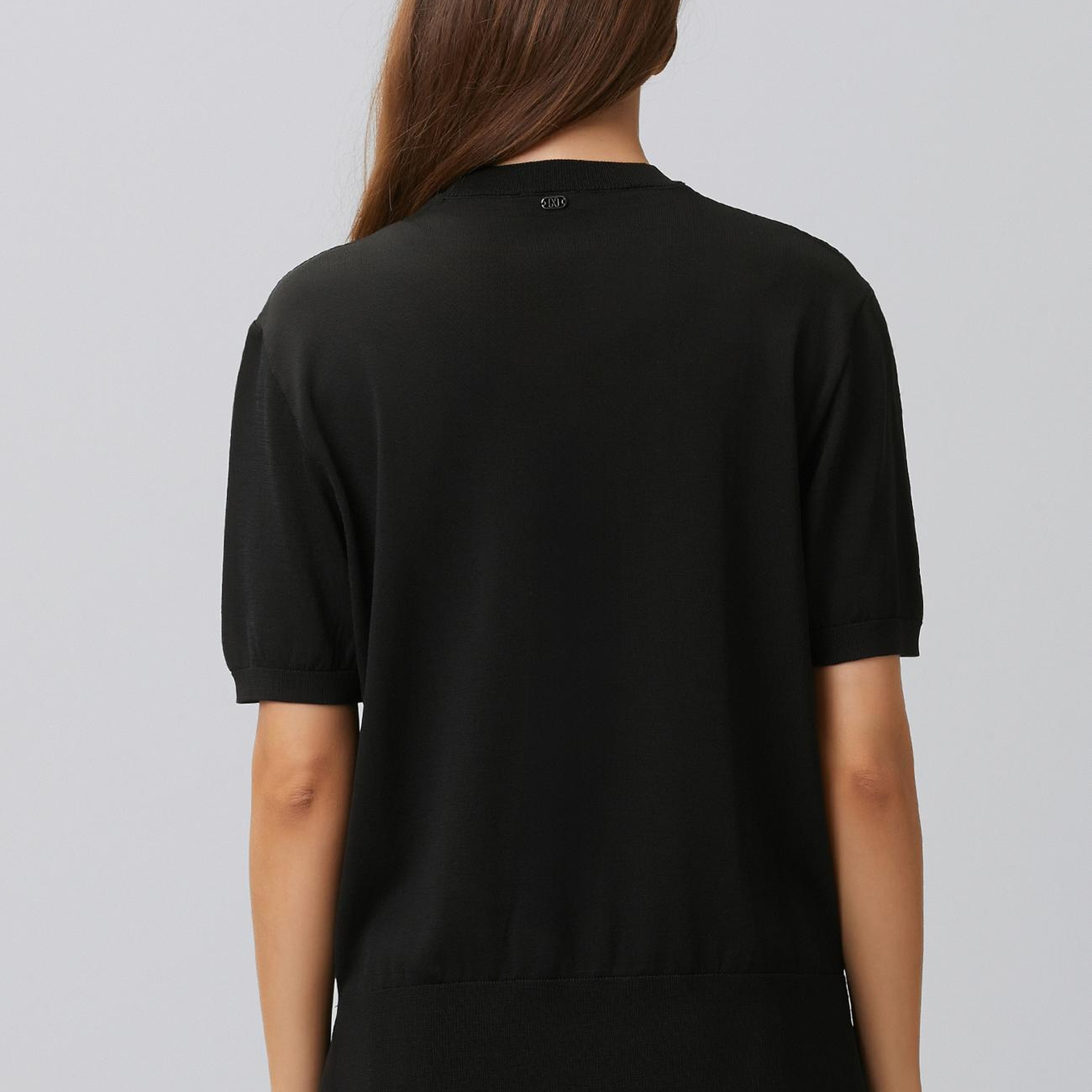 Network Kadın Siyah Rayon Basic Kazak