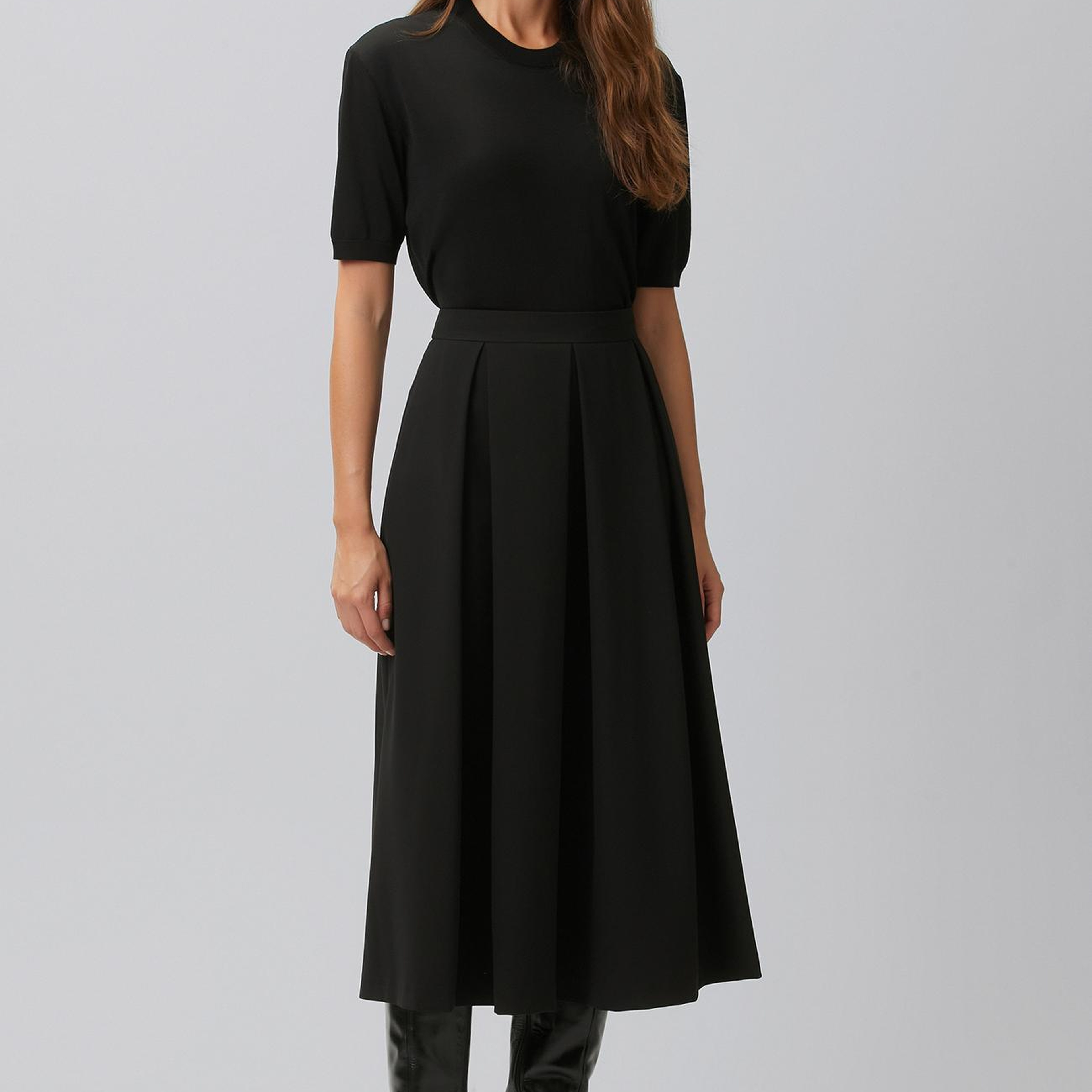 Network Kadın Siyah Rayon Basic Kazak