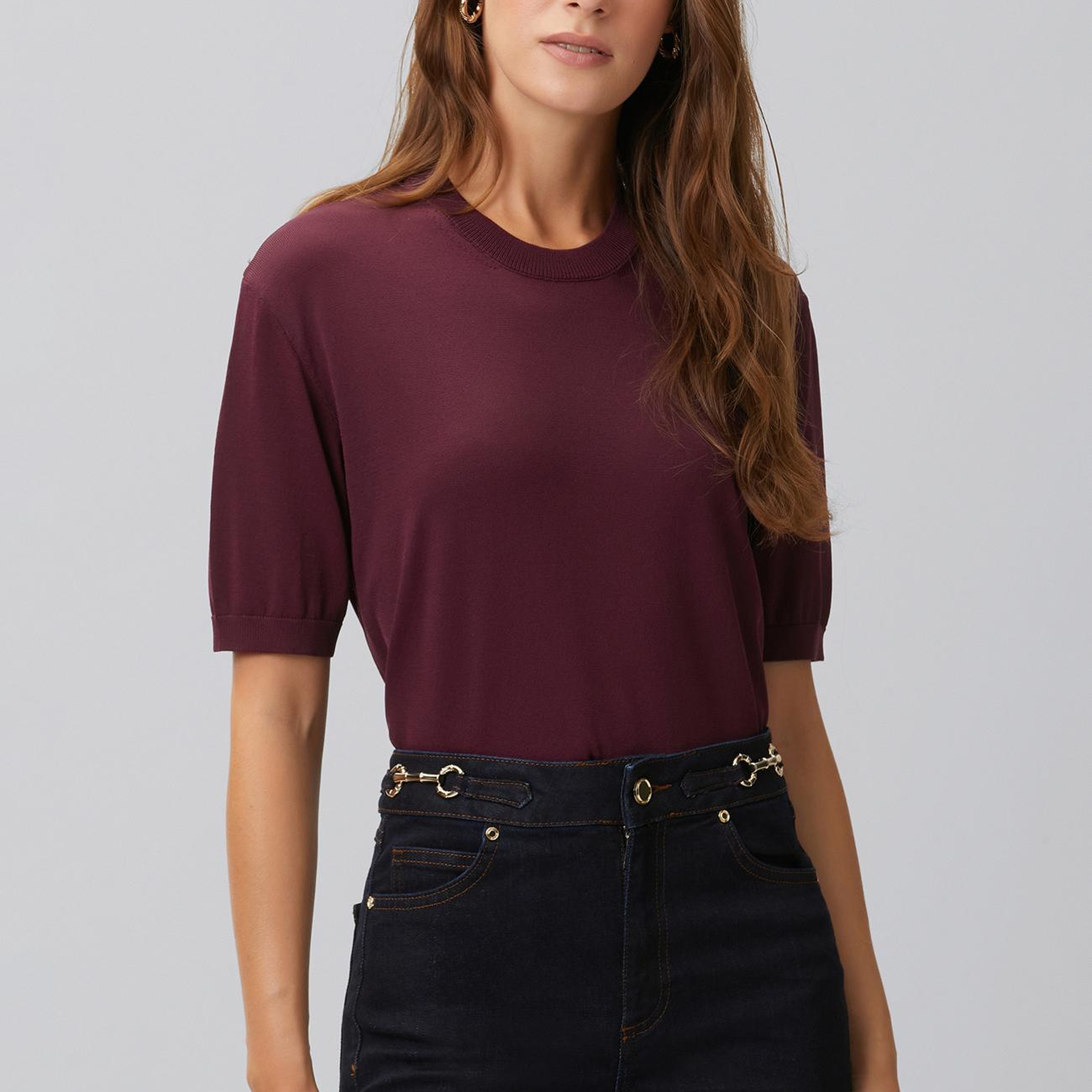 Network Kadın Bordo Rayon Basic Kazak