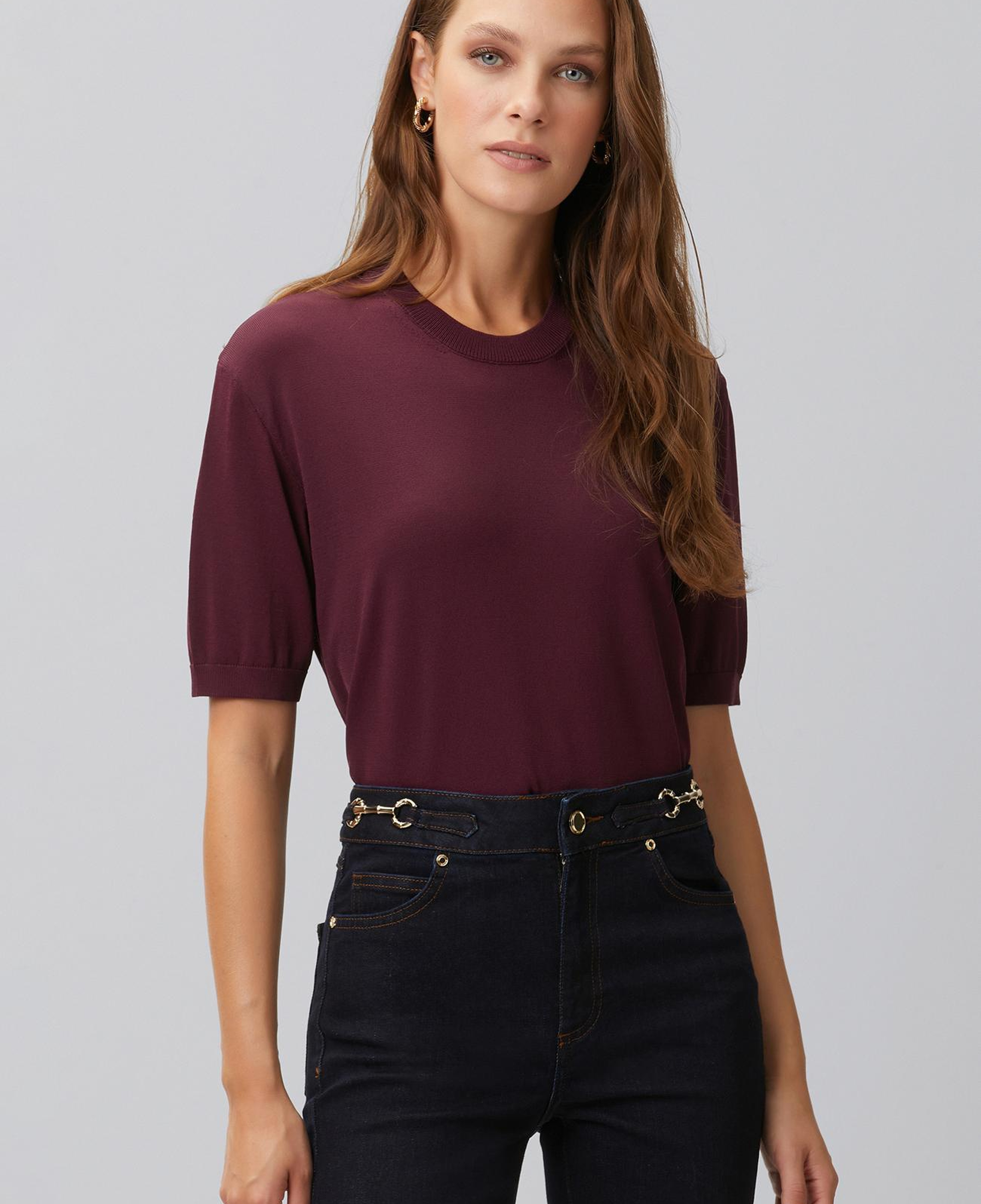 Network Kadın Bordo Rayon Basic Kazak