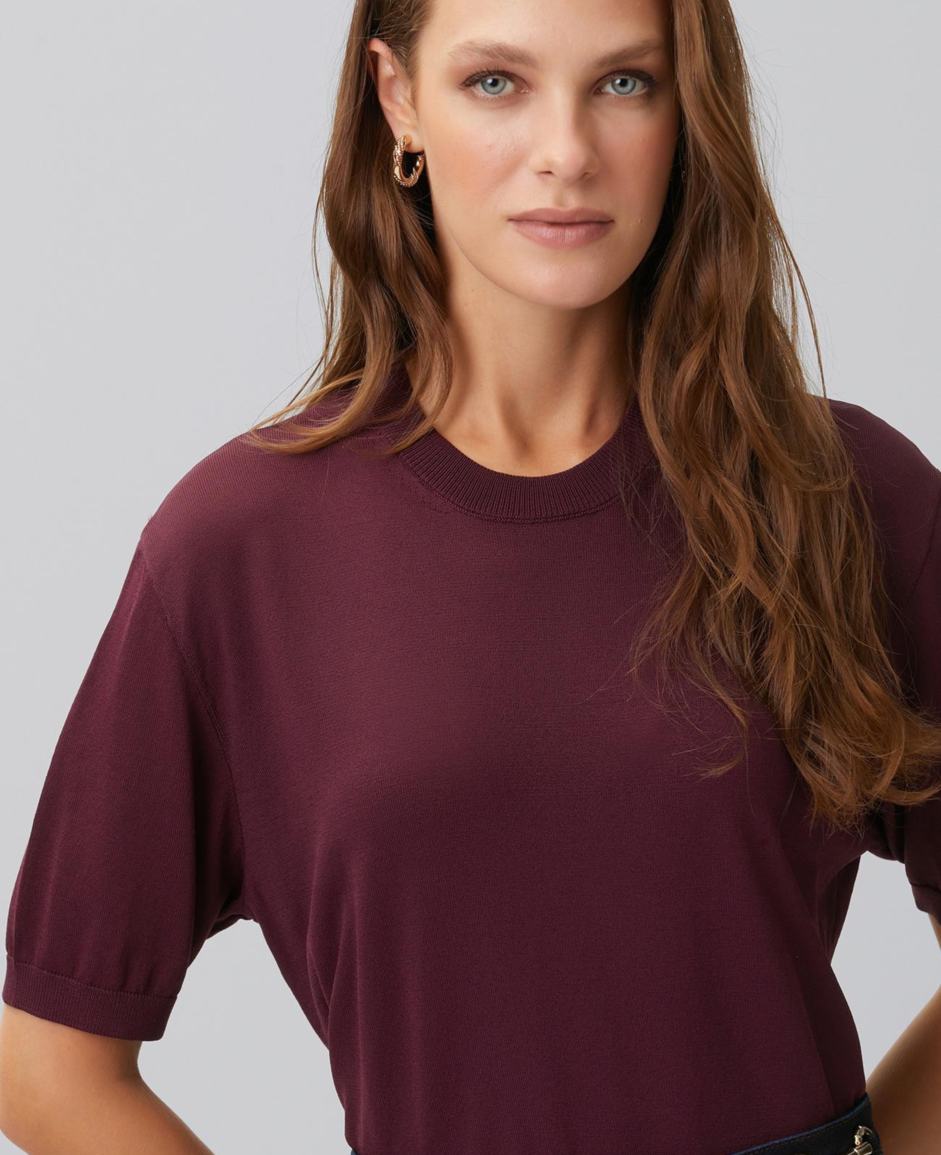 Network Kadın Bordo Rayon Basic Kazak