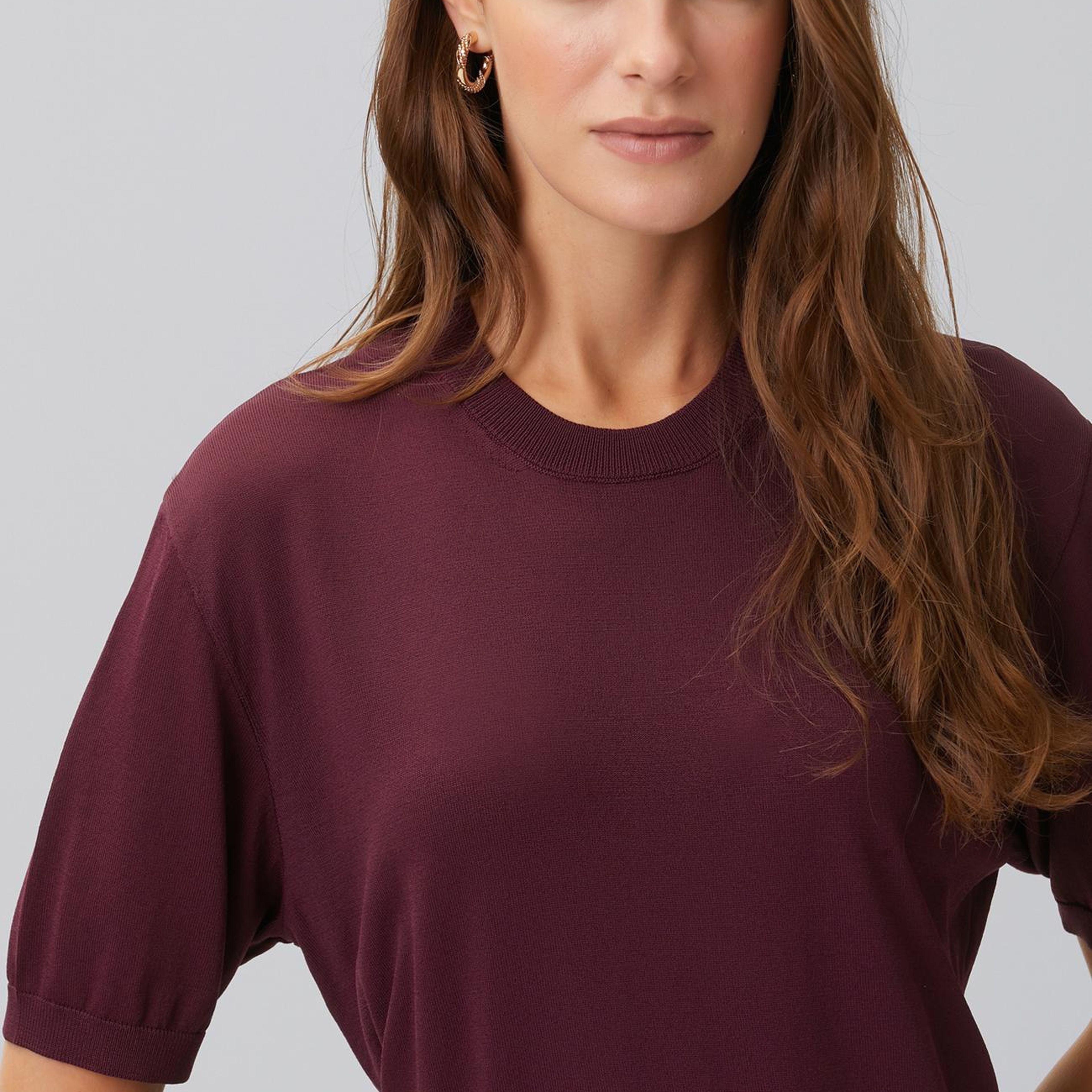 Network Kadın Bordo Rayon Basic Kazak