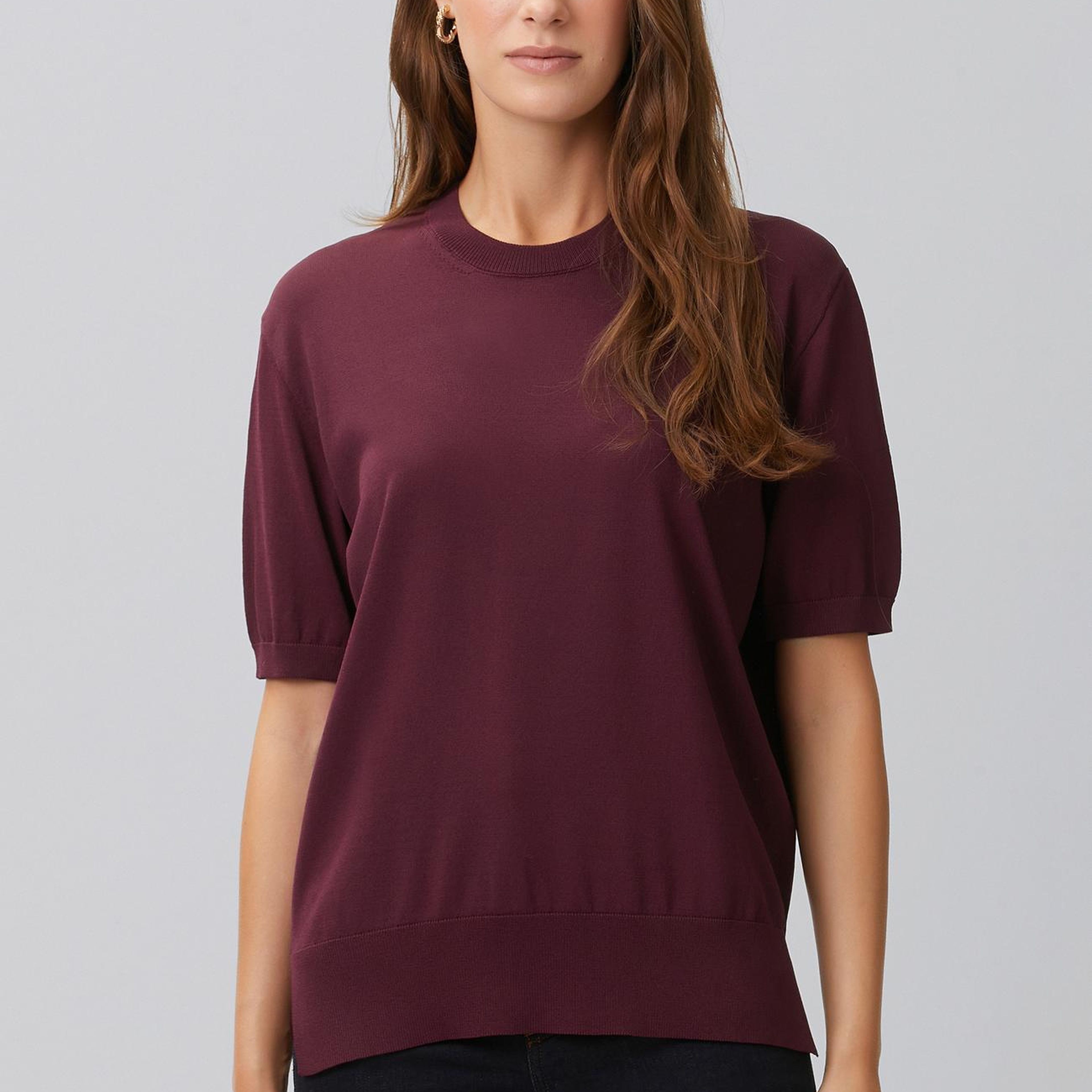 Network Kadın Bordo Rayon Basic Kazak