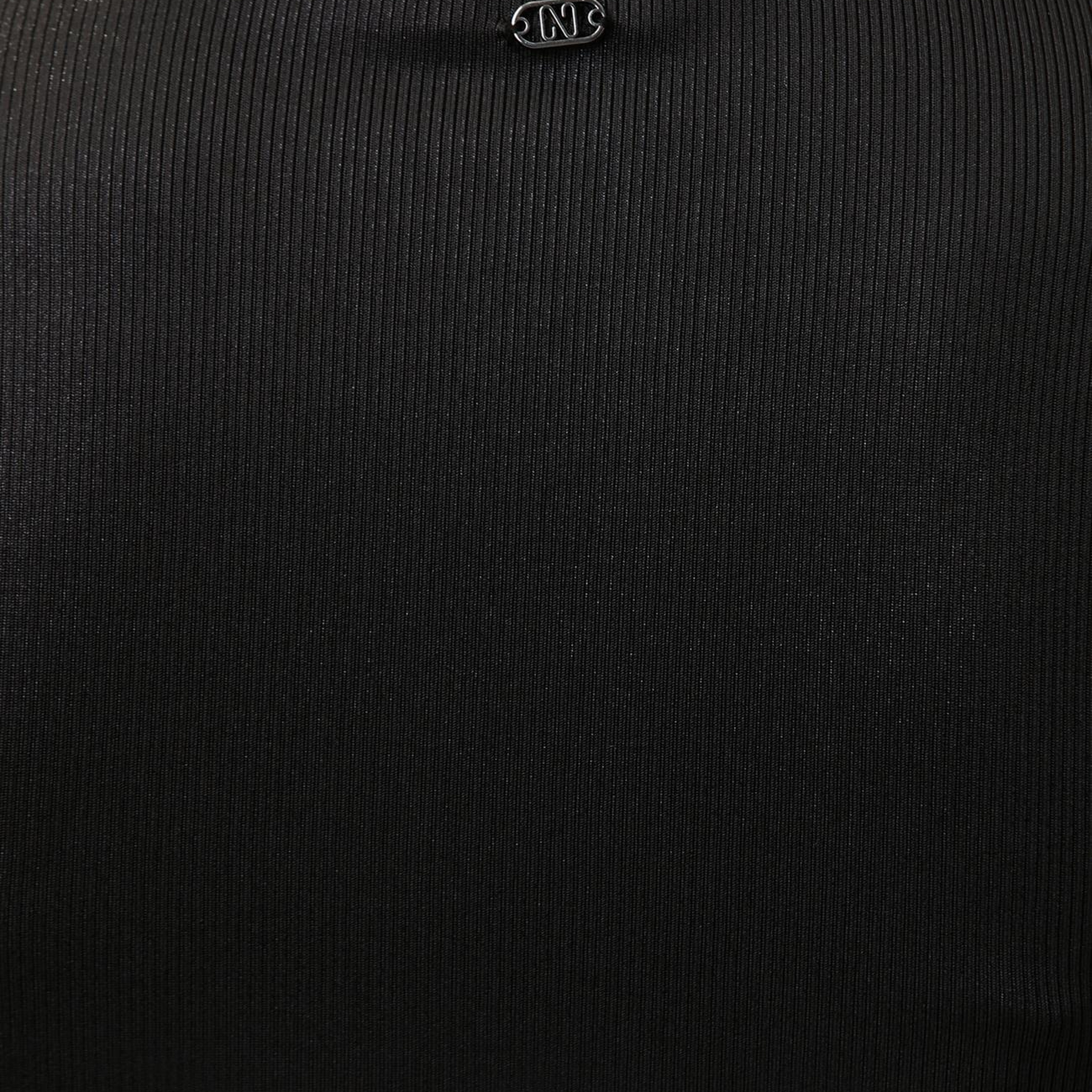 Network Kadın Siyah Varak Baskılı Kaşkorse Uzun Kol T-shirt