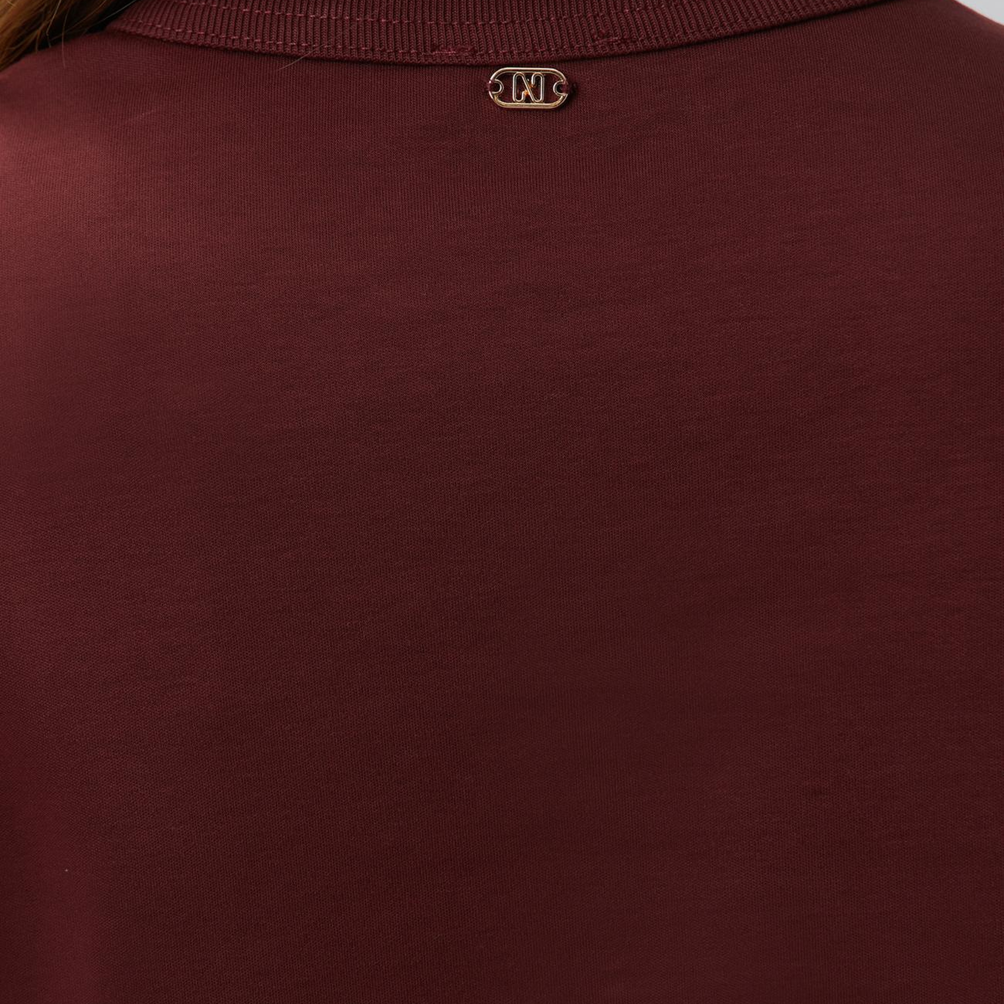 Network Kadın Bordo Basic T-shirt