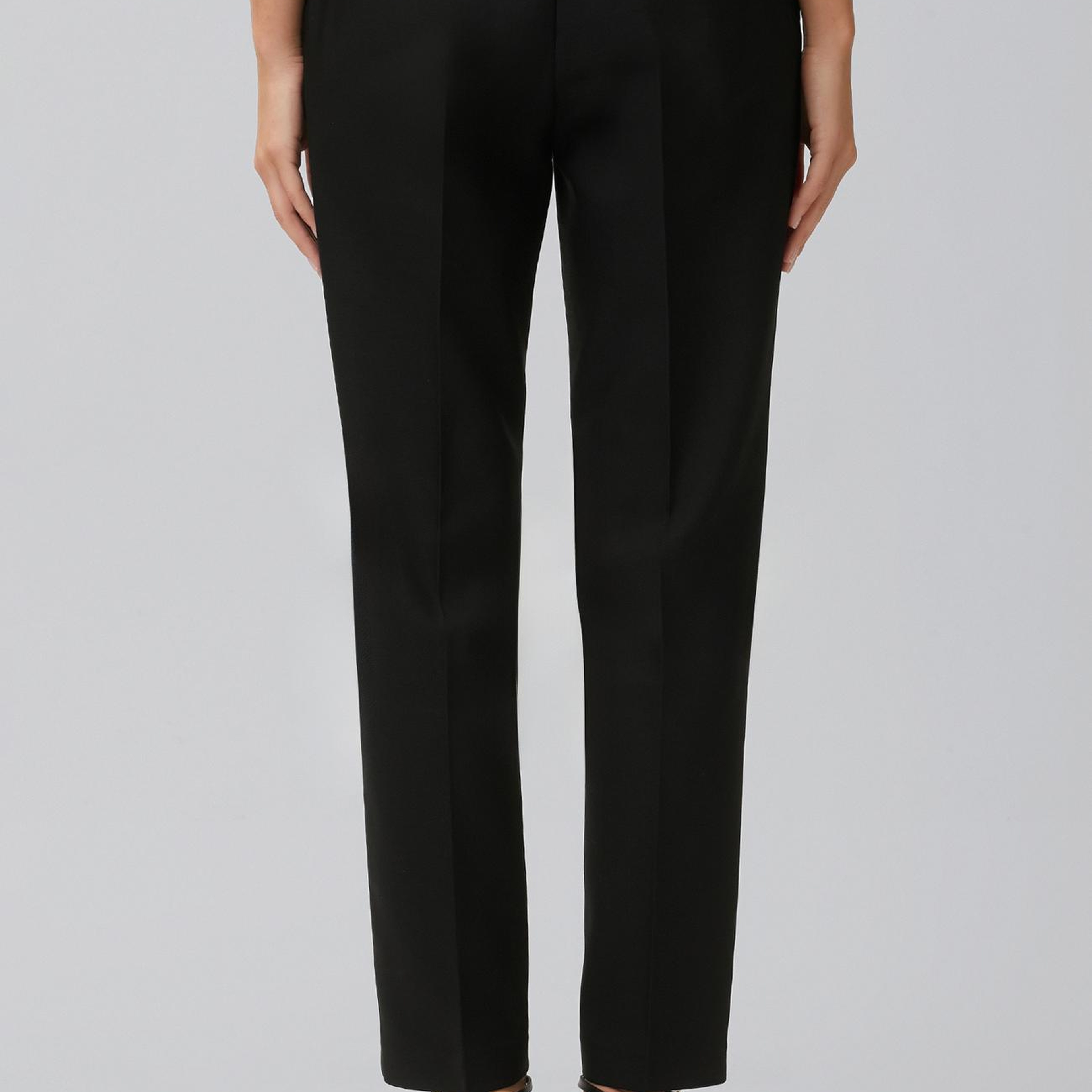 Network Kadın Siyah Dar Paça Aksesuarlı Skinny Pantolon