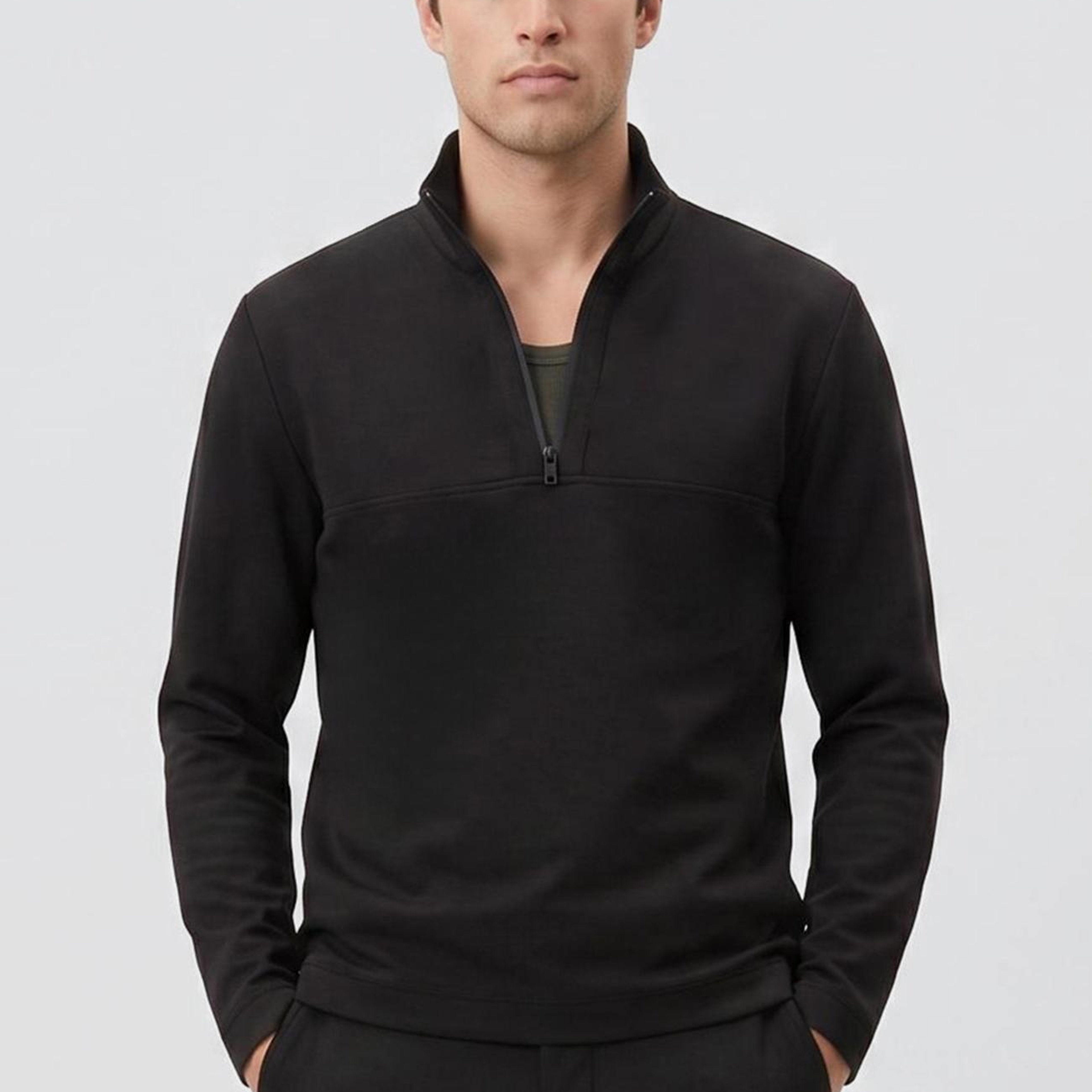 Network Erkek Siyah Modal Karışımlı Sweatshirt