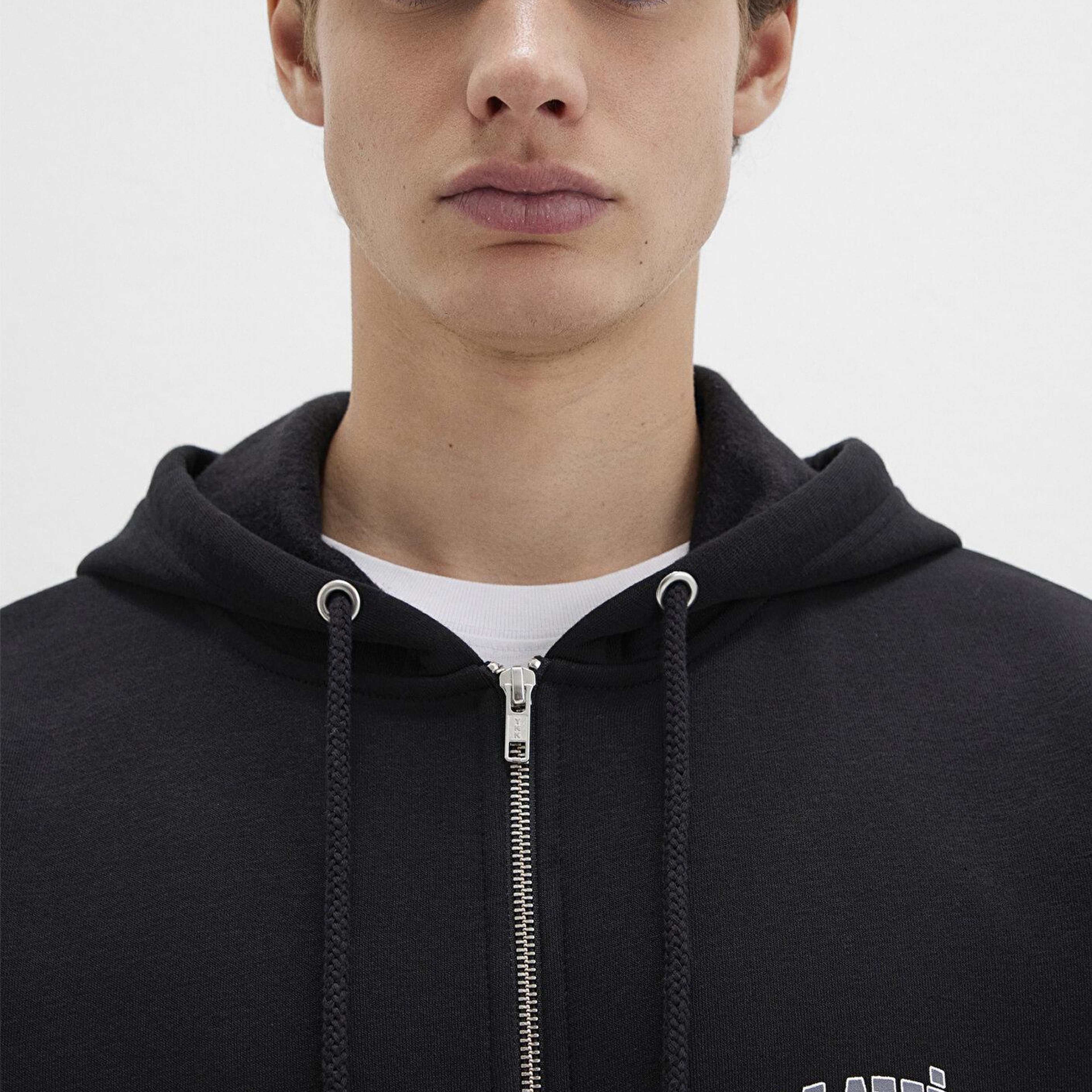 Mavi Mavi Logo Baskılı Kapüşonlu Fermuarlı Siyah Sweatshirt 0611715-900