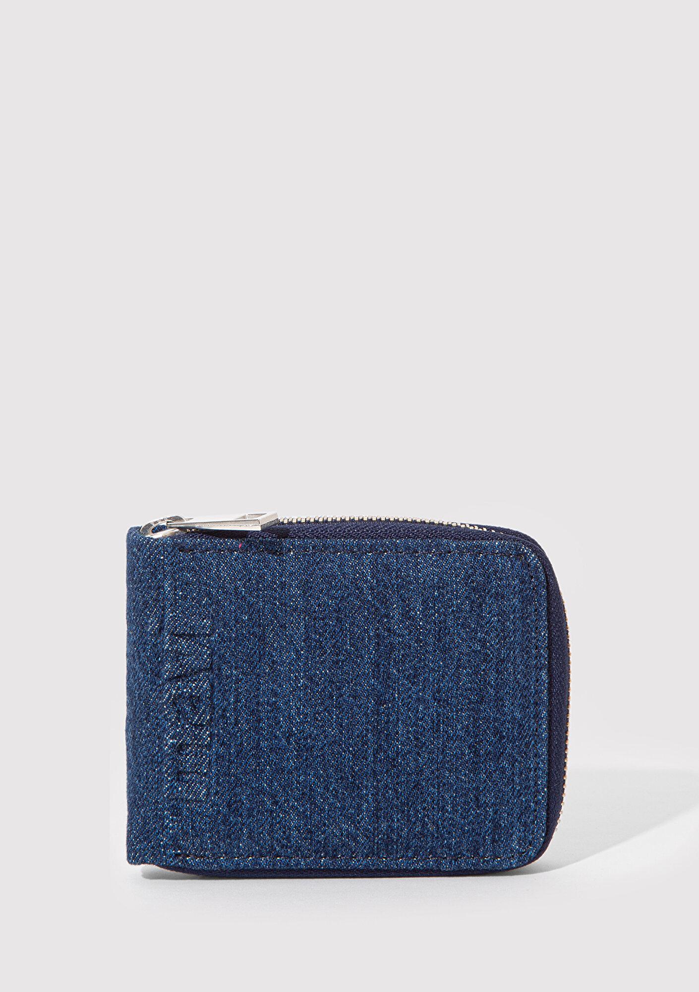 Mavi Fermuarlı Denim Cüzdan 1913340-83594