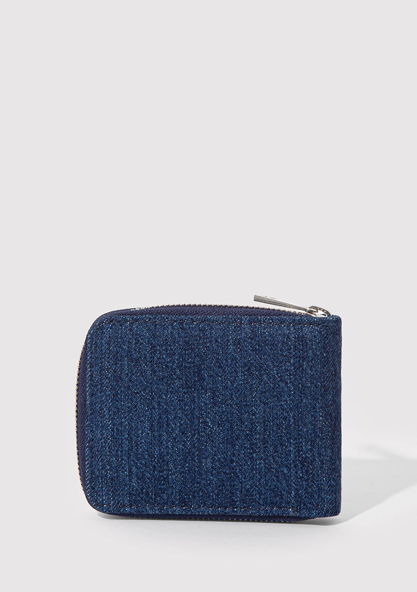 Mavi Fermuarlı Denim Cüzdan 1913340-83594