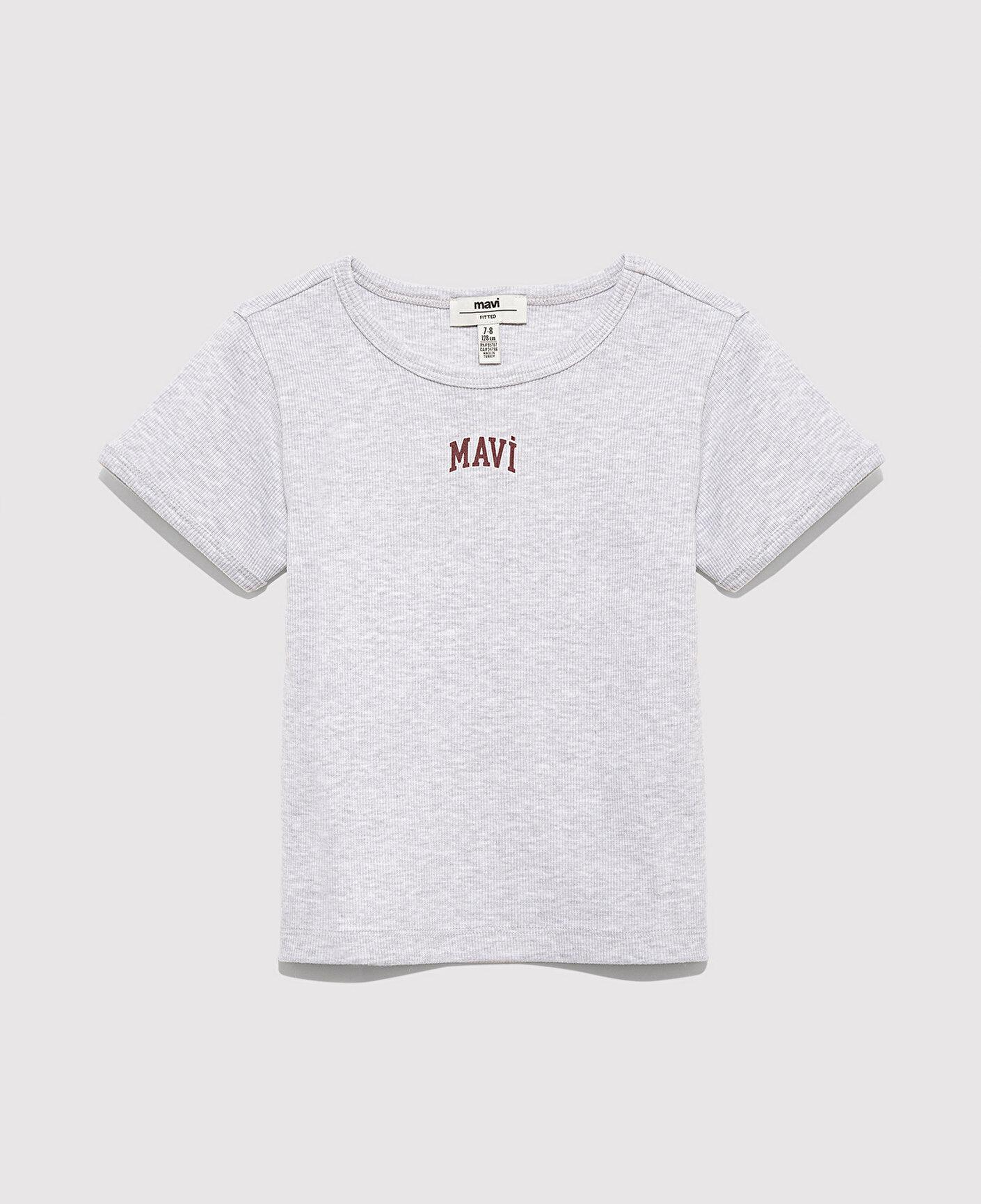 Mavi Mavi Logo Baskılı Gri Tişört Fitted / Vücuda Oturan Kesim 7610350-88467